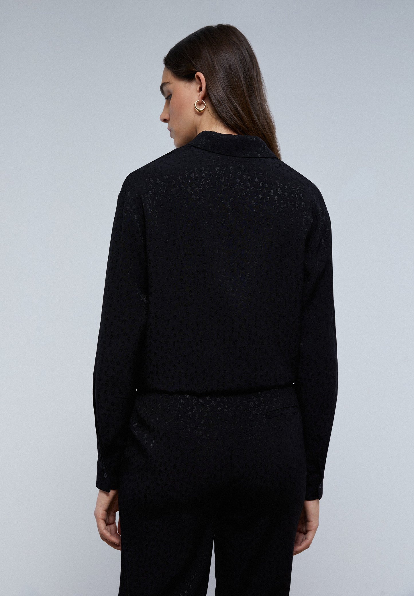 JACQUARD-HEMD MIT TOTENKOPF-STERN-MUSTER