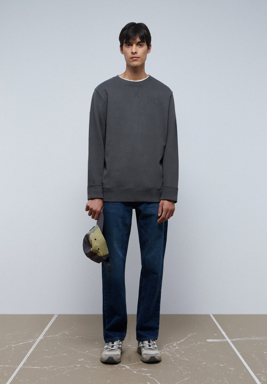 SWEATSHIRT MIT FLOCKPRINT-LOGO