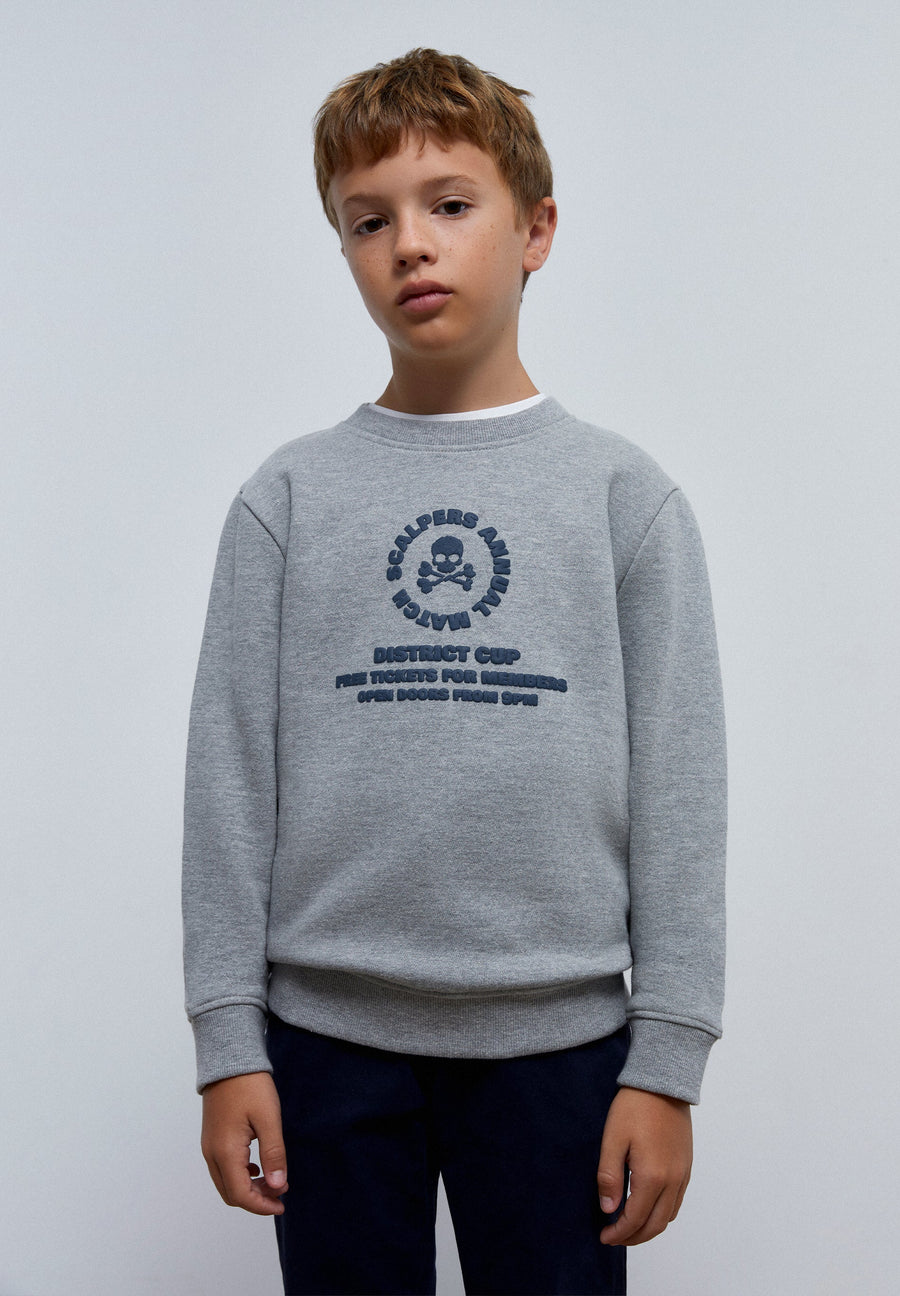 SWEATSHIRT MIT RELIEFPRINT VORNE
