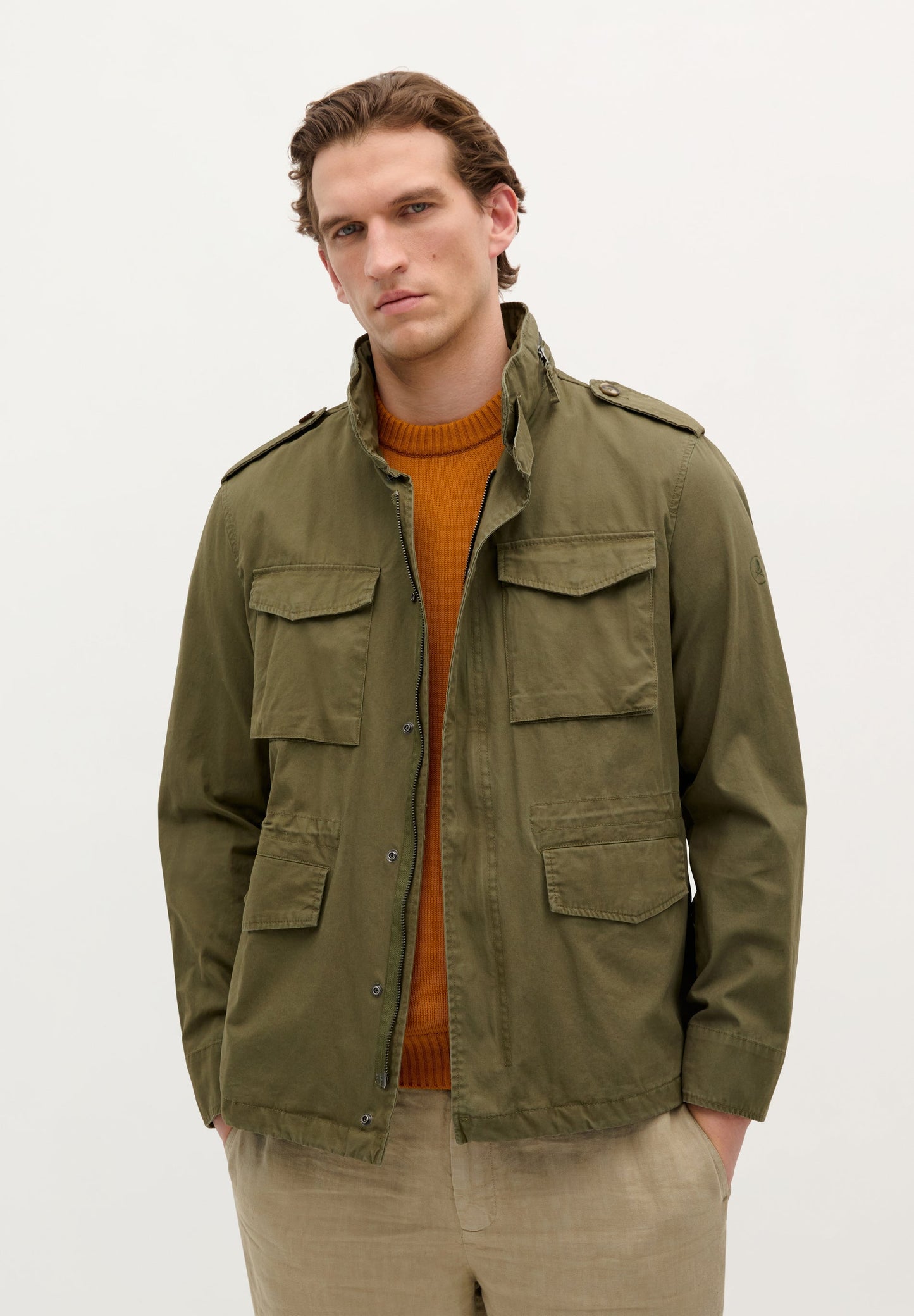 JACKE IM MILITÄRLOOK MIT TASCHEN