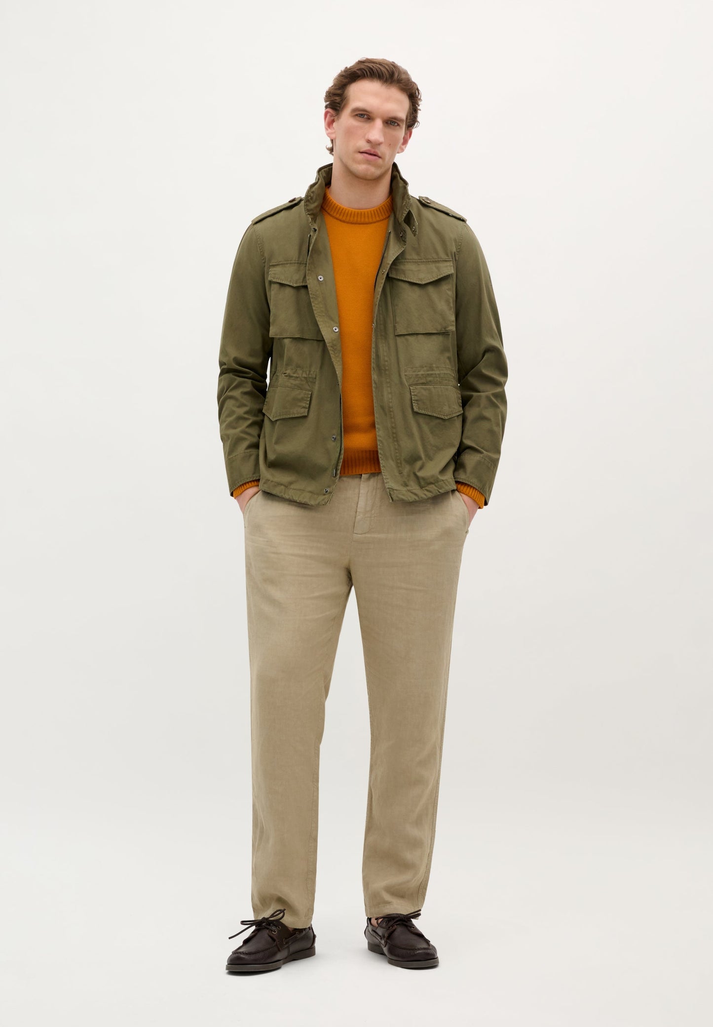 JACKE IM MILITÄRLOOK MIT TASCHEN