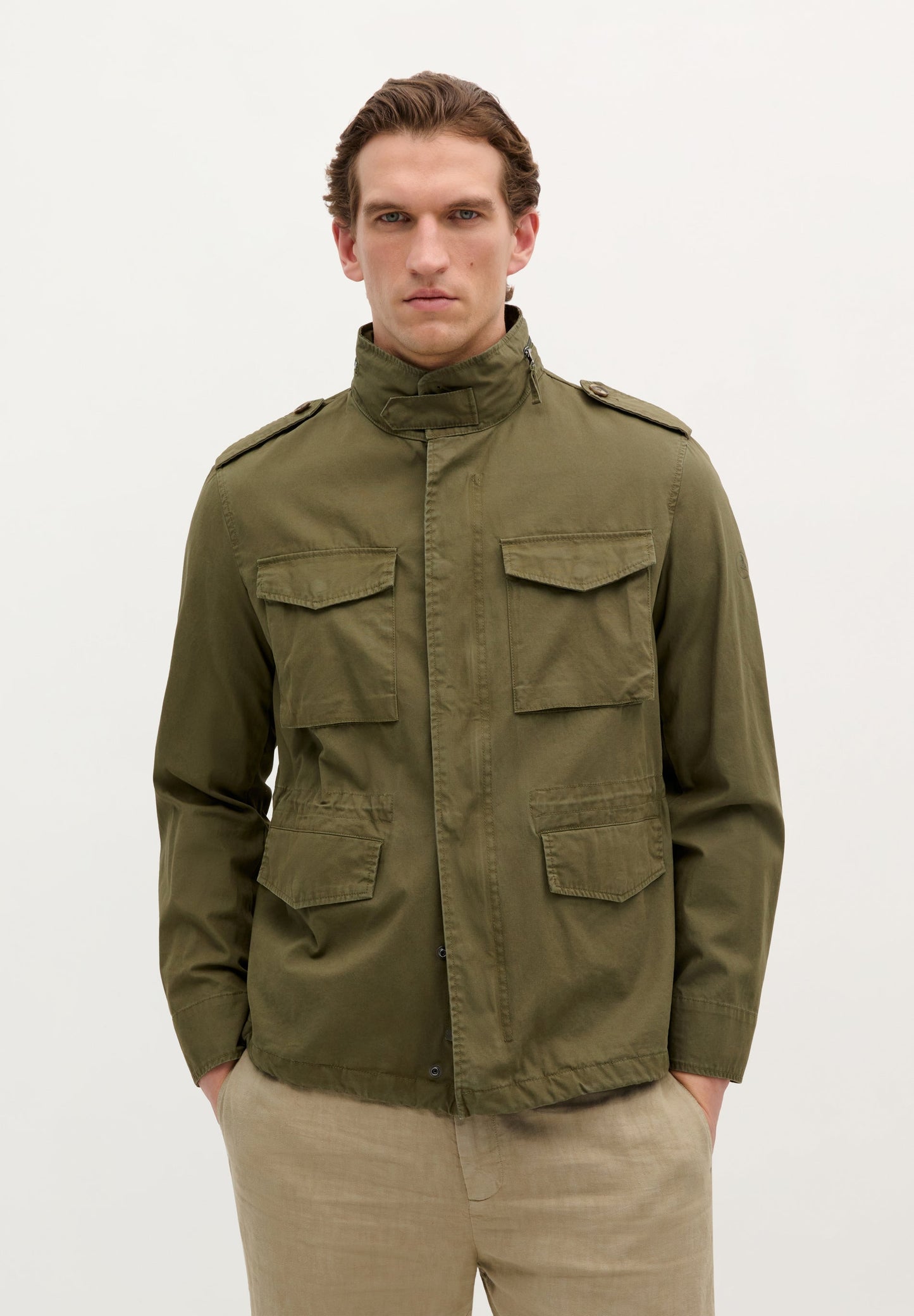 JACKE IM MILITÄRLOOK MIT TASCHEN