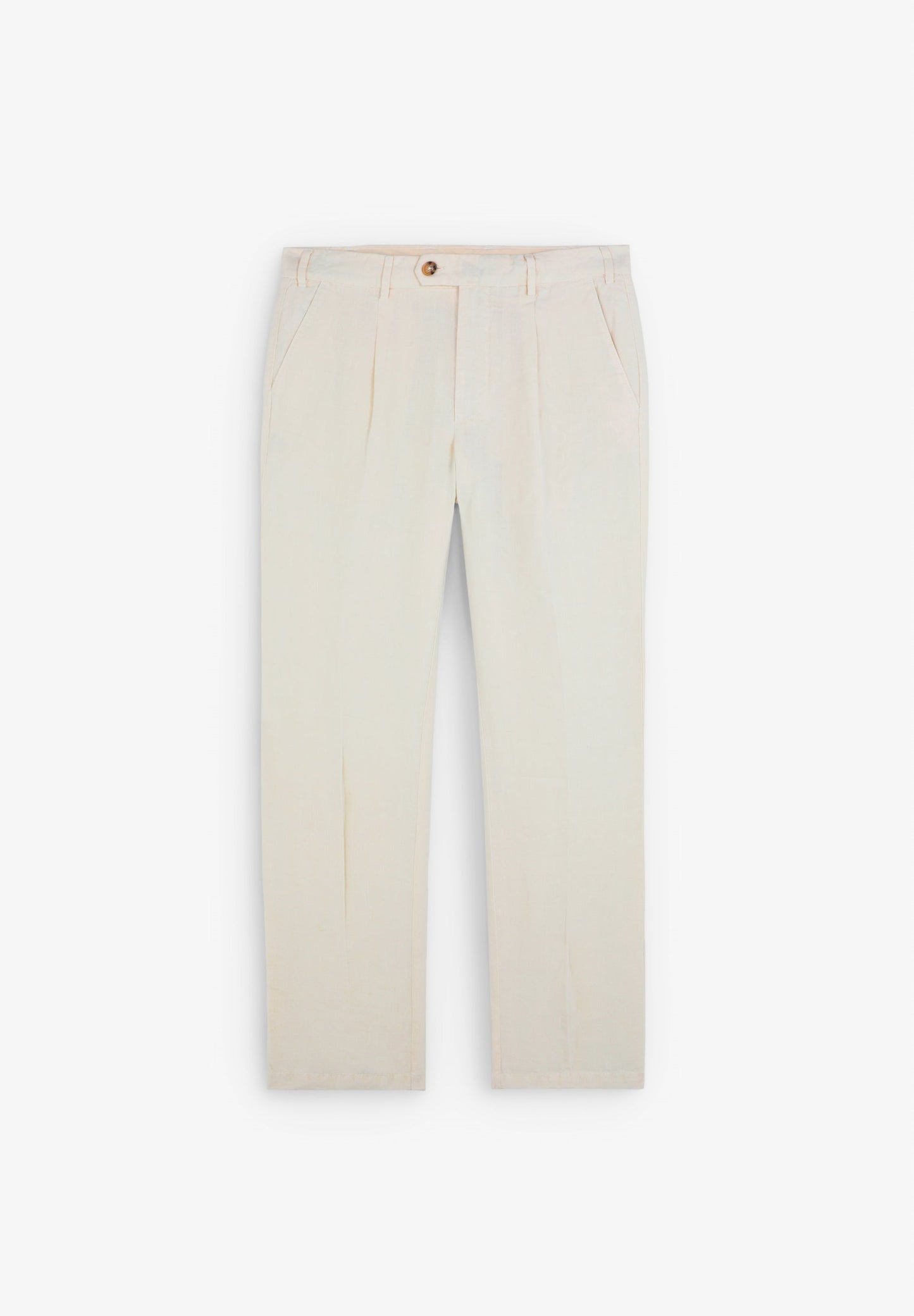 BUNDFALTENHOSE AUS LEINEN