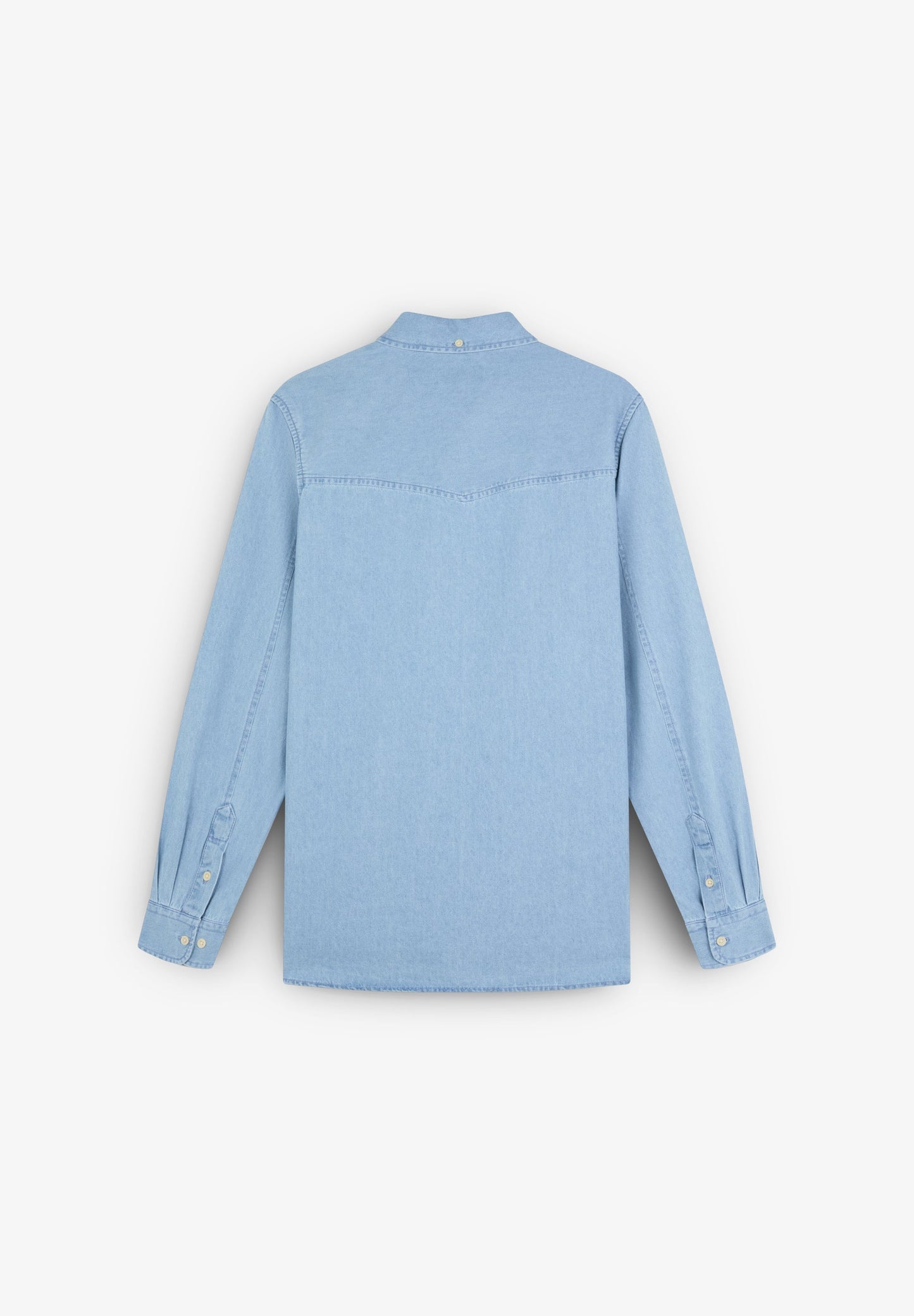 DENIMHEMD MIT AUFGENÄHTER TASCHE