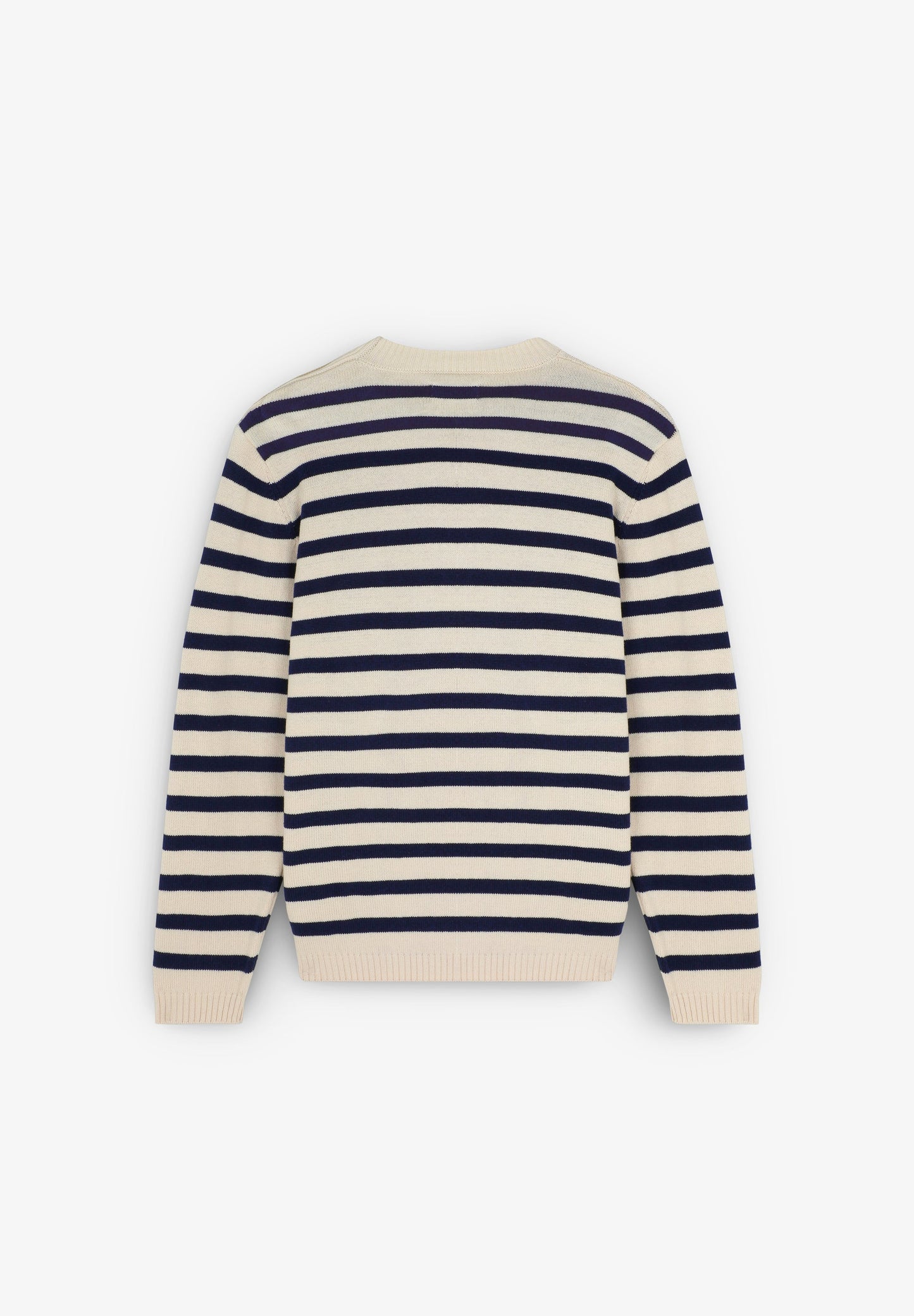 GESTREIFTER STRICKPULLOVER MIT KNÖPFEN