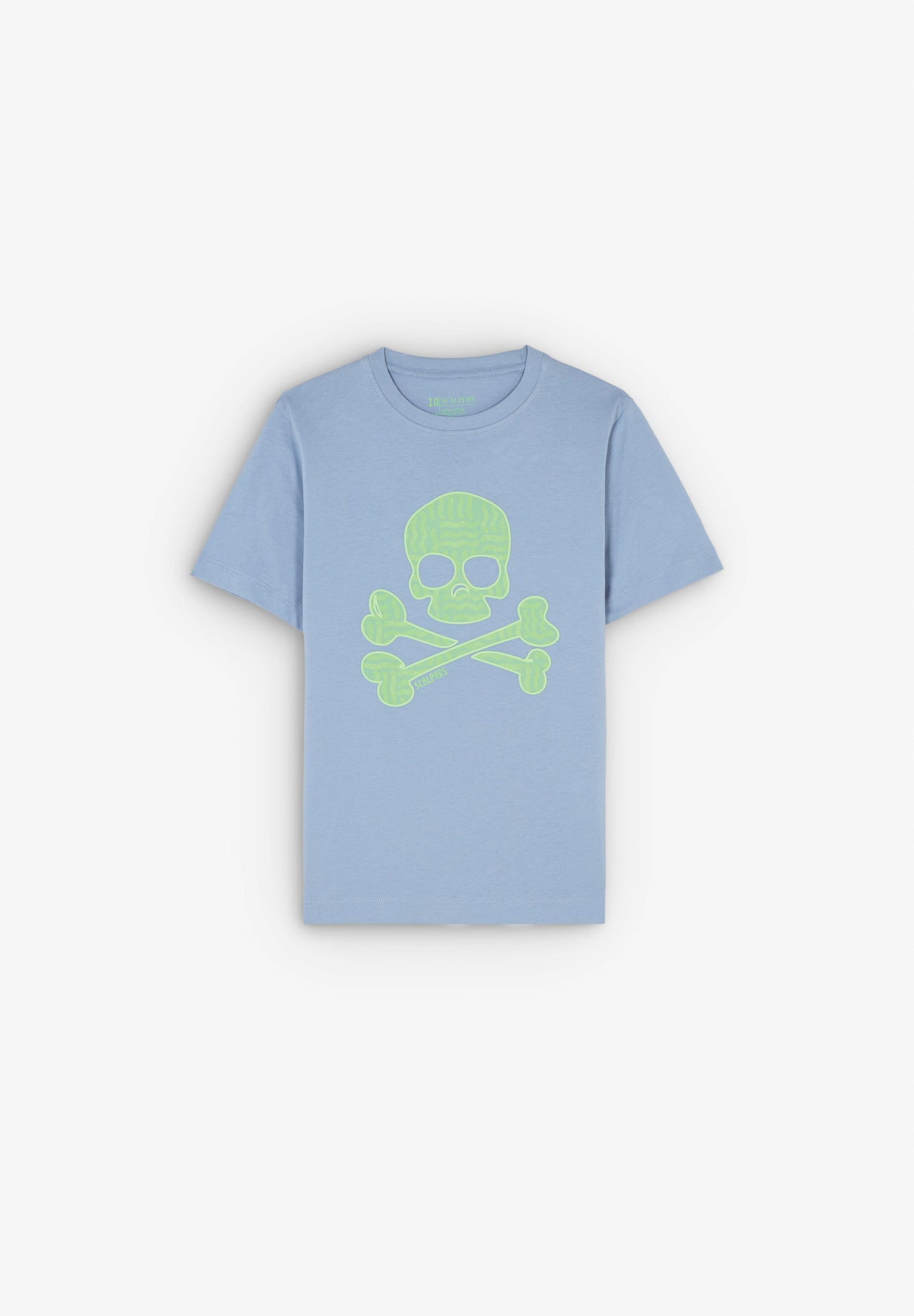 T-SHIRT MIT TOTENKOPFPRINT UND WELLEN