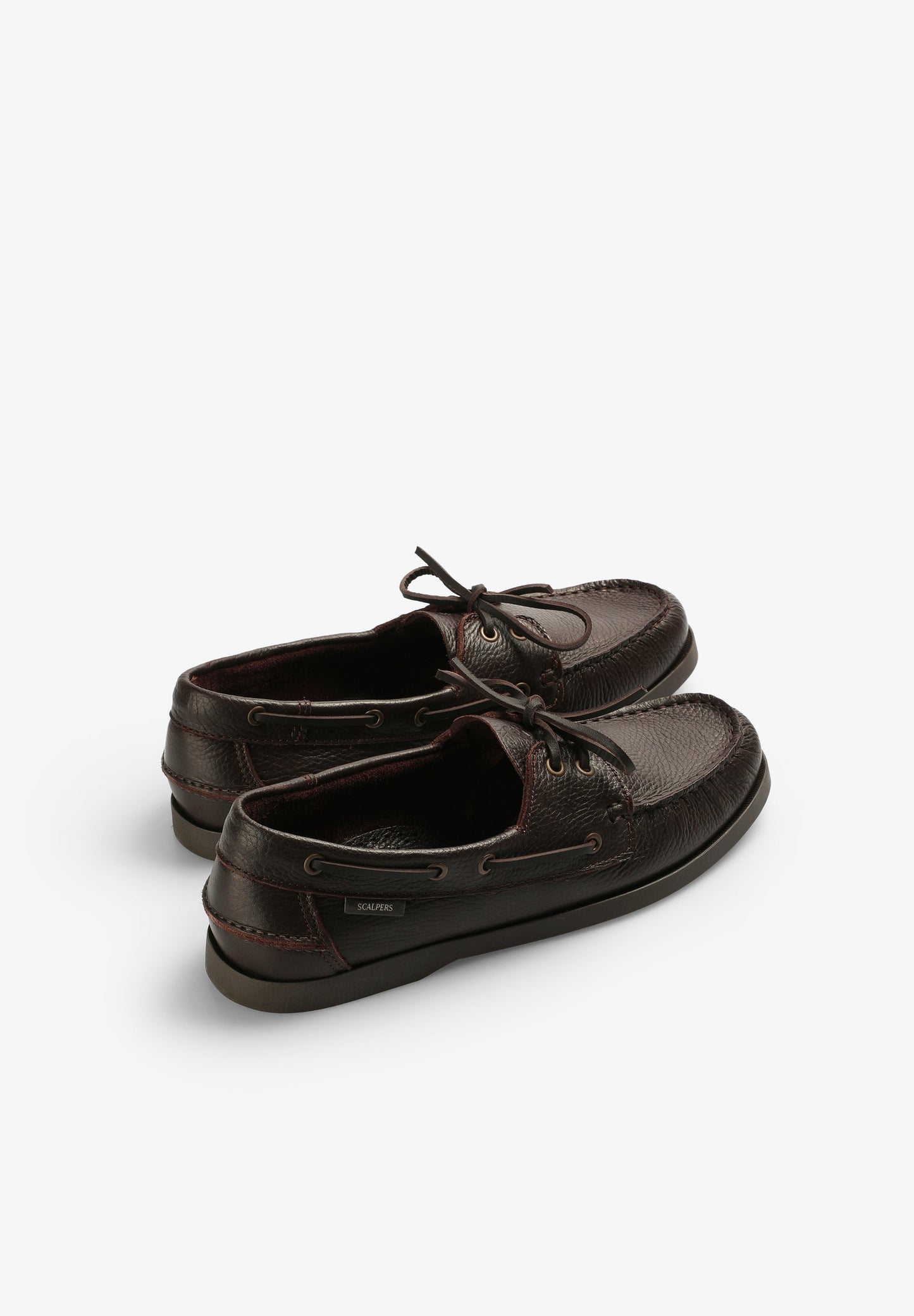 EINFARBIGE BOOTSSCHUHE AUS LEDER