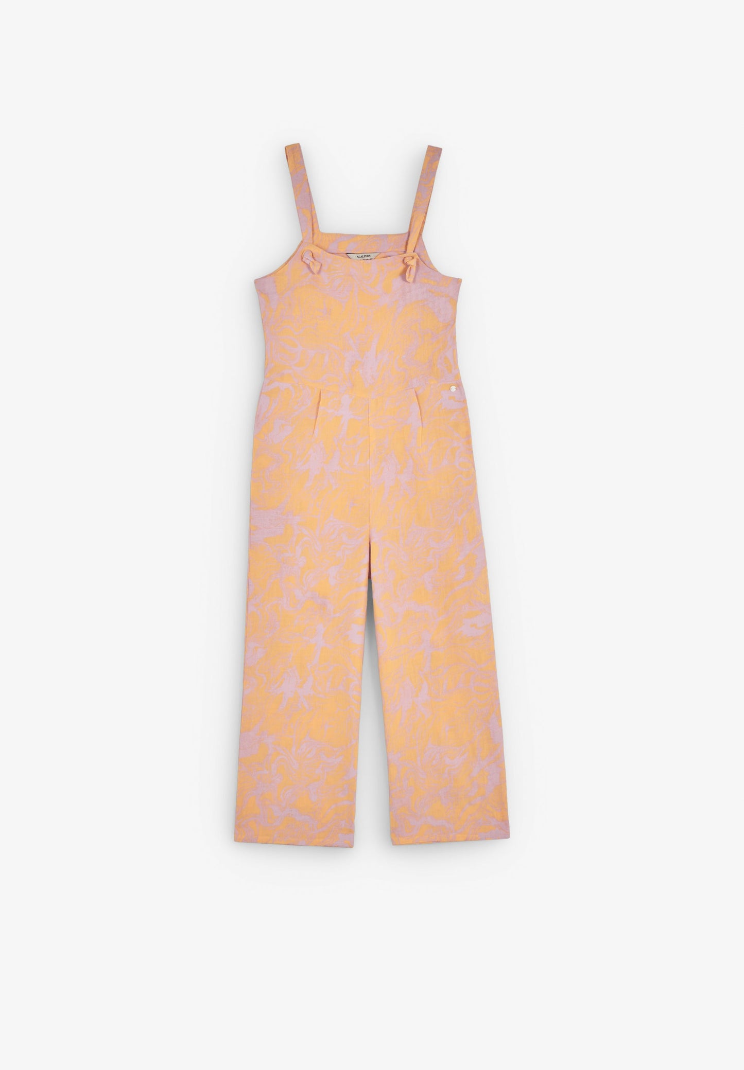 JUMPSUIT MIT PRINT UND BUNDFALTEN