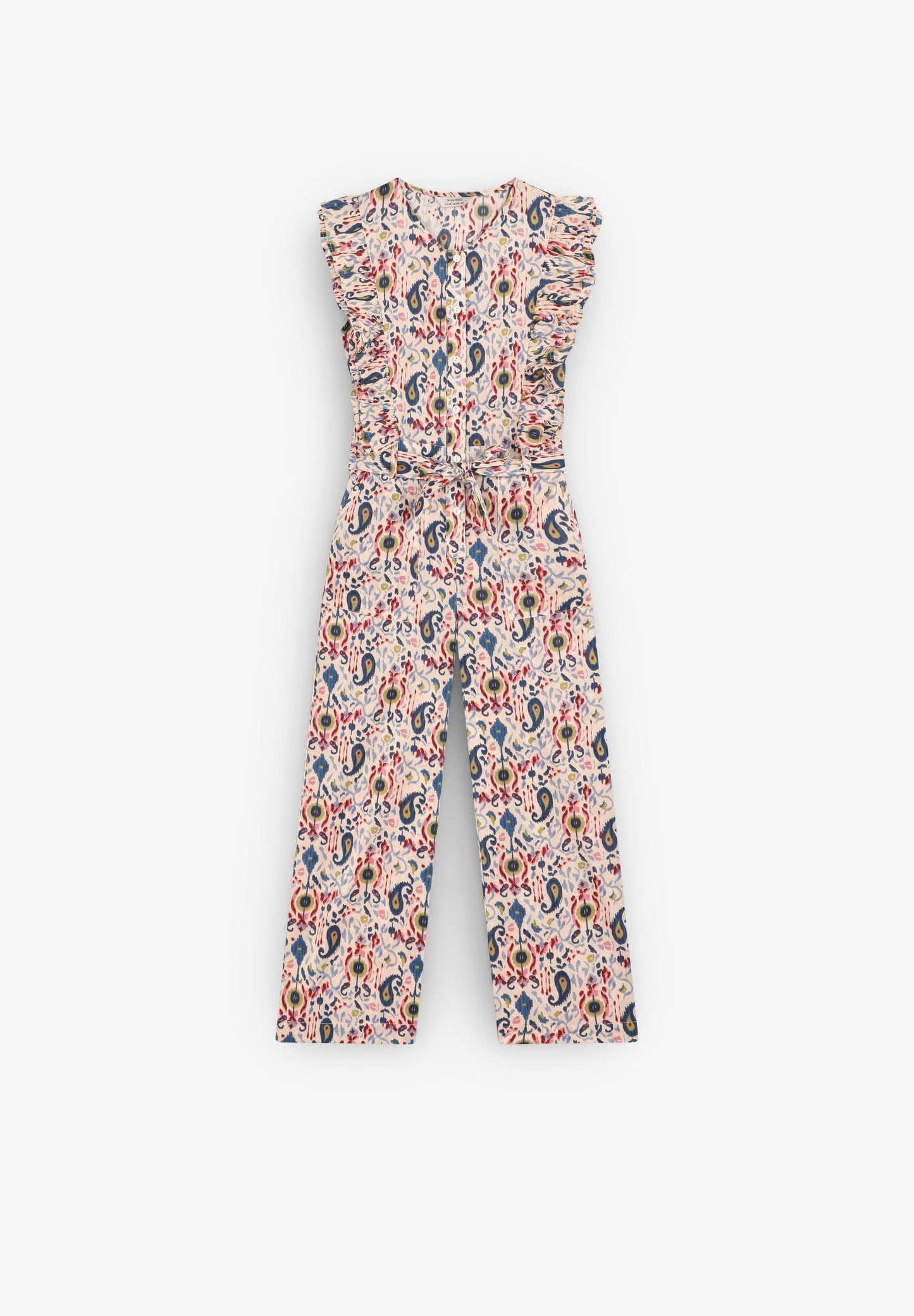 JUMPSUIT MIT PRINT UND VOLANT