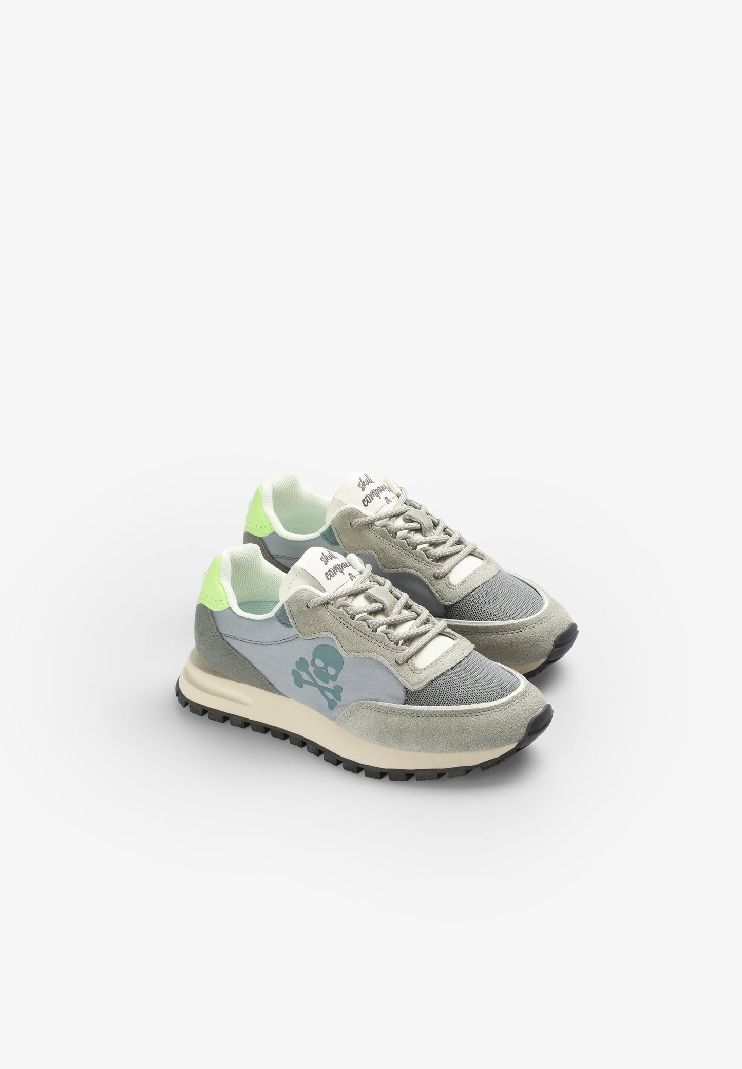 LEICHTE SNEAKER MIT TOTENKOPF IN KONTRASTFARBE