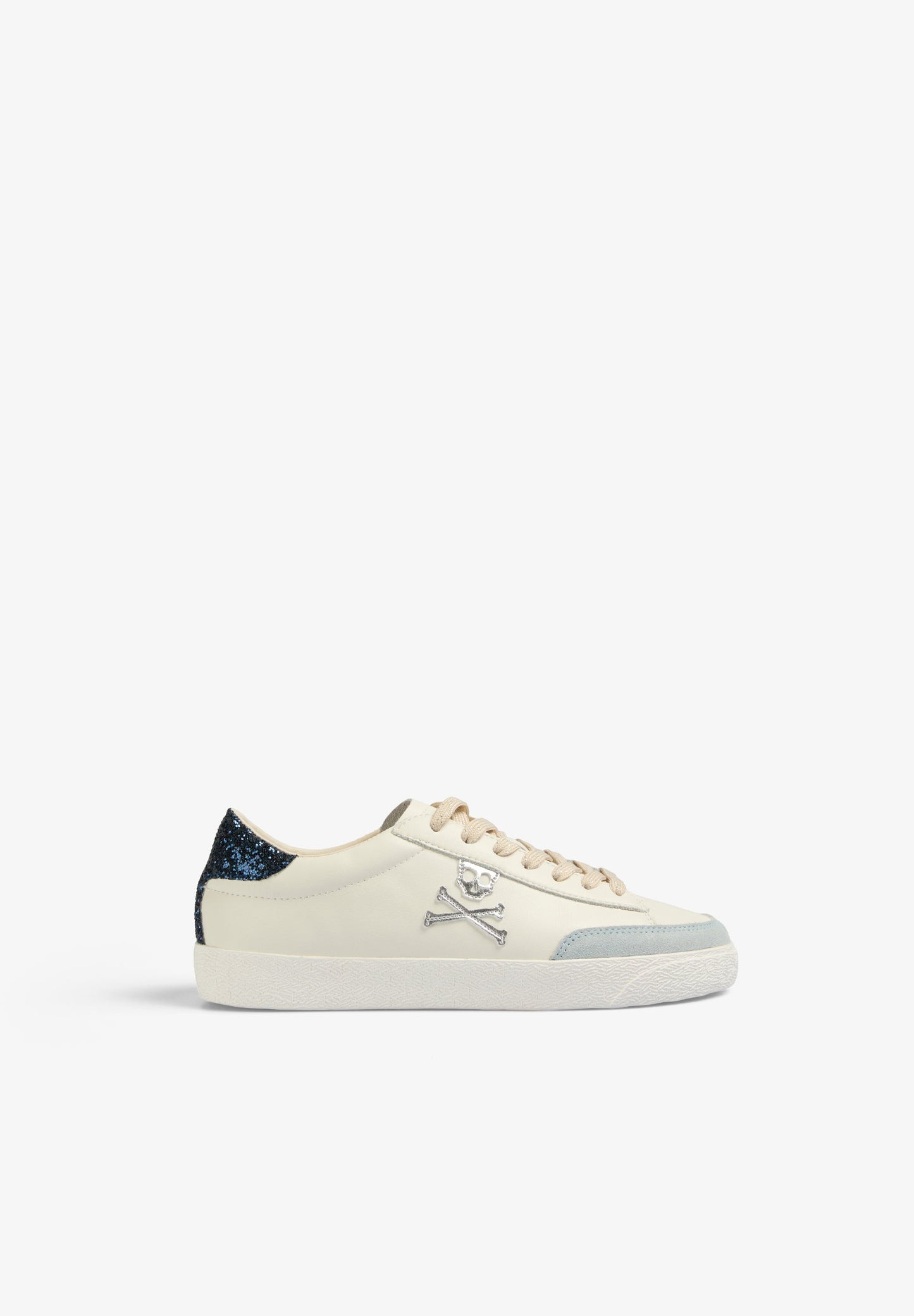 NIEDRIGE SNEAKER MIT GLITZERTOTENKOPF