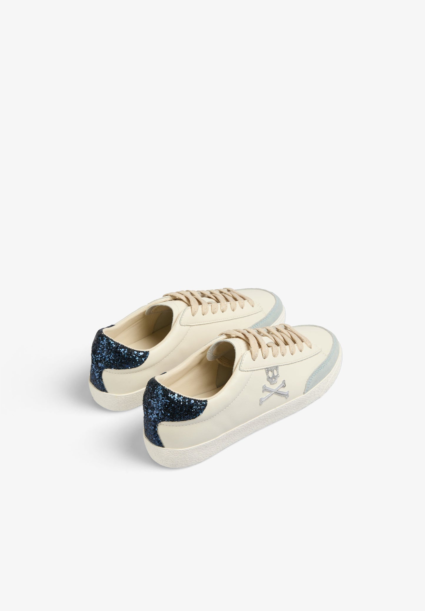 NIEDRIGE SNEAKER MIT GLITZERTOTENKOPF
