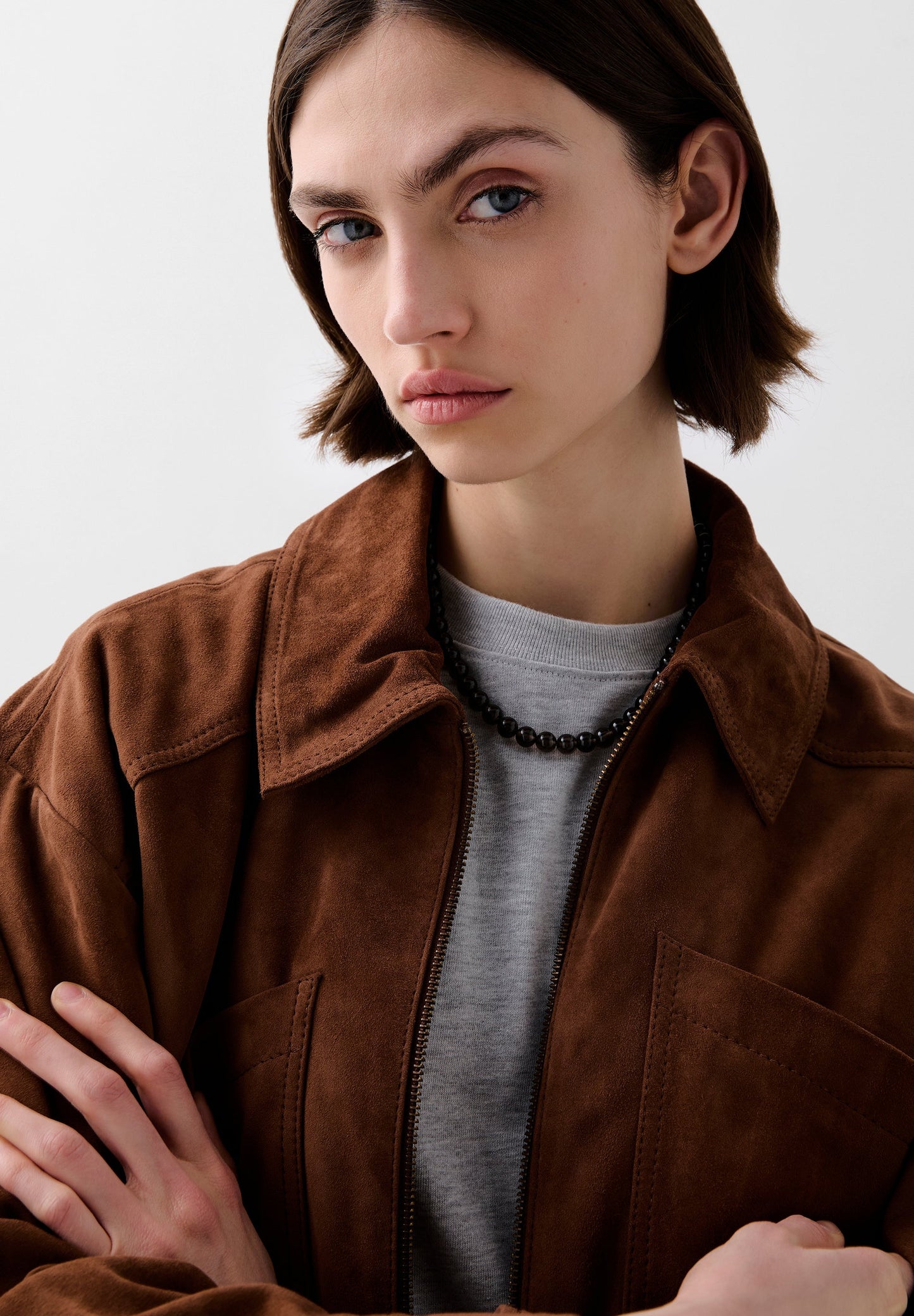 CROPPED WILDLEDERJACKE