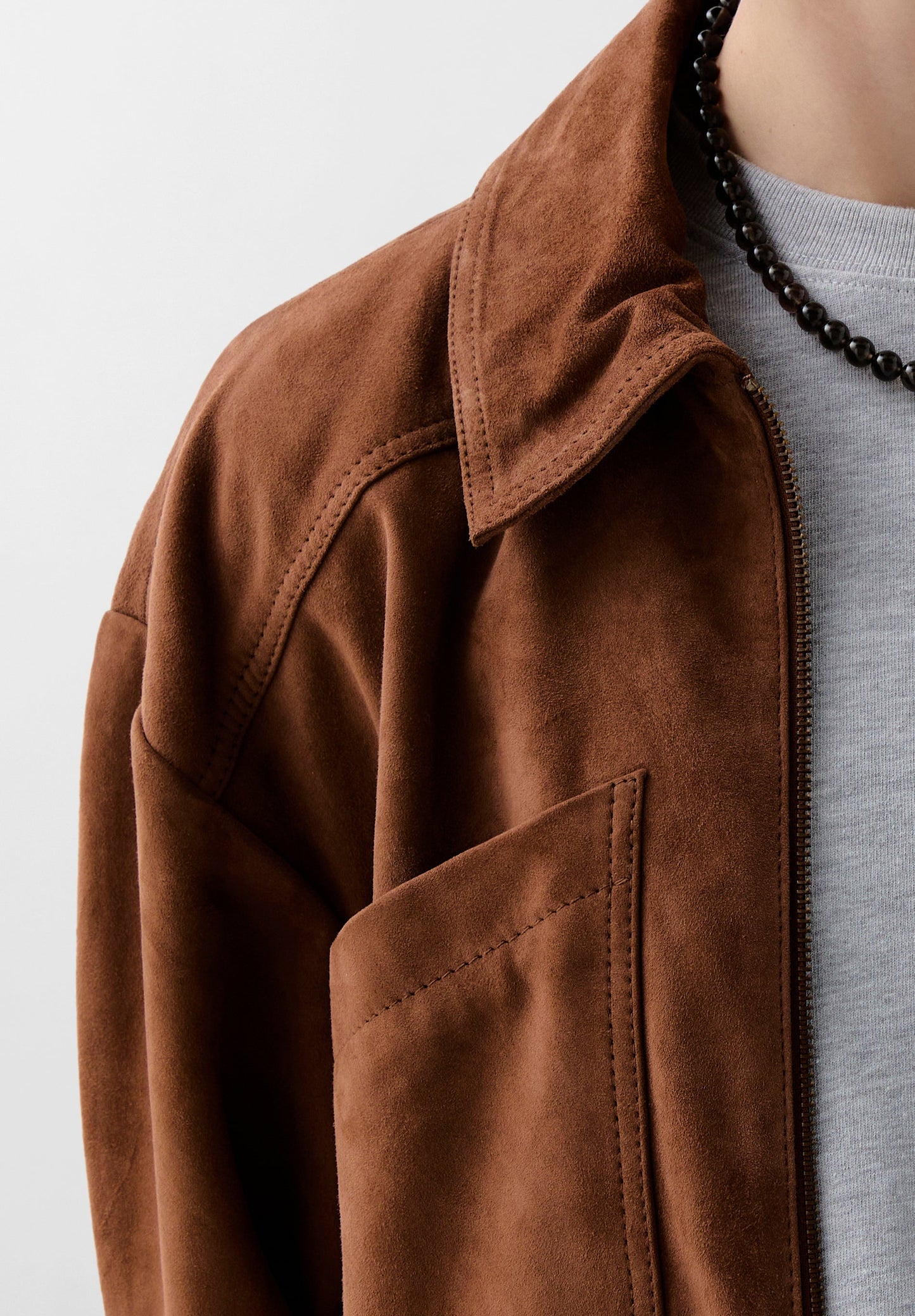 CROPPED WILDLEDERJACKE
