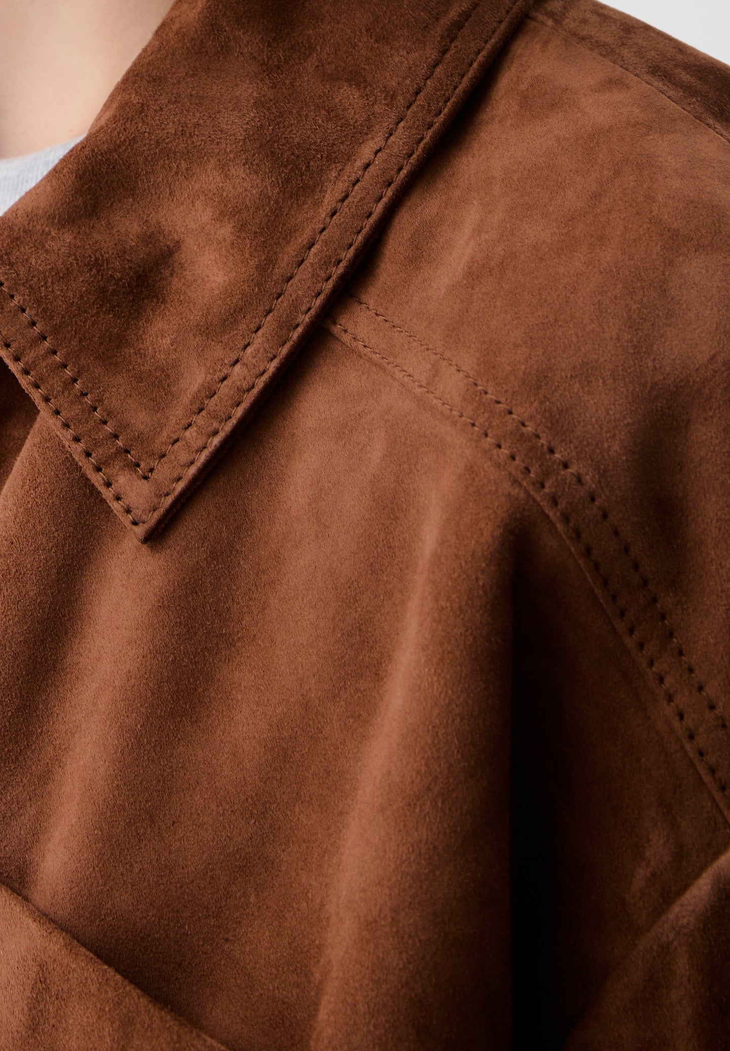 CROPPED WILDLEDERJACKE