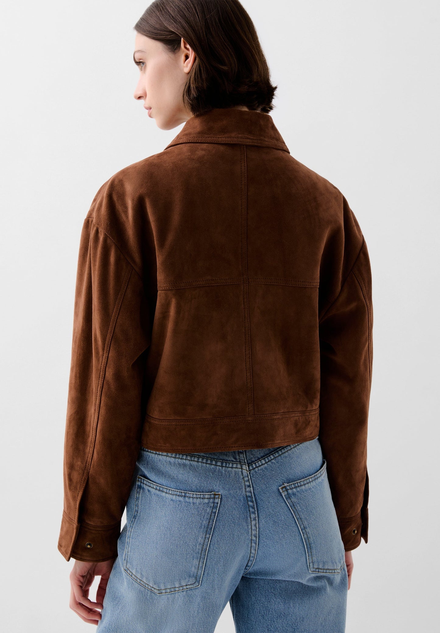 CROPPED WILDLEDERJACKE