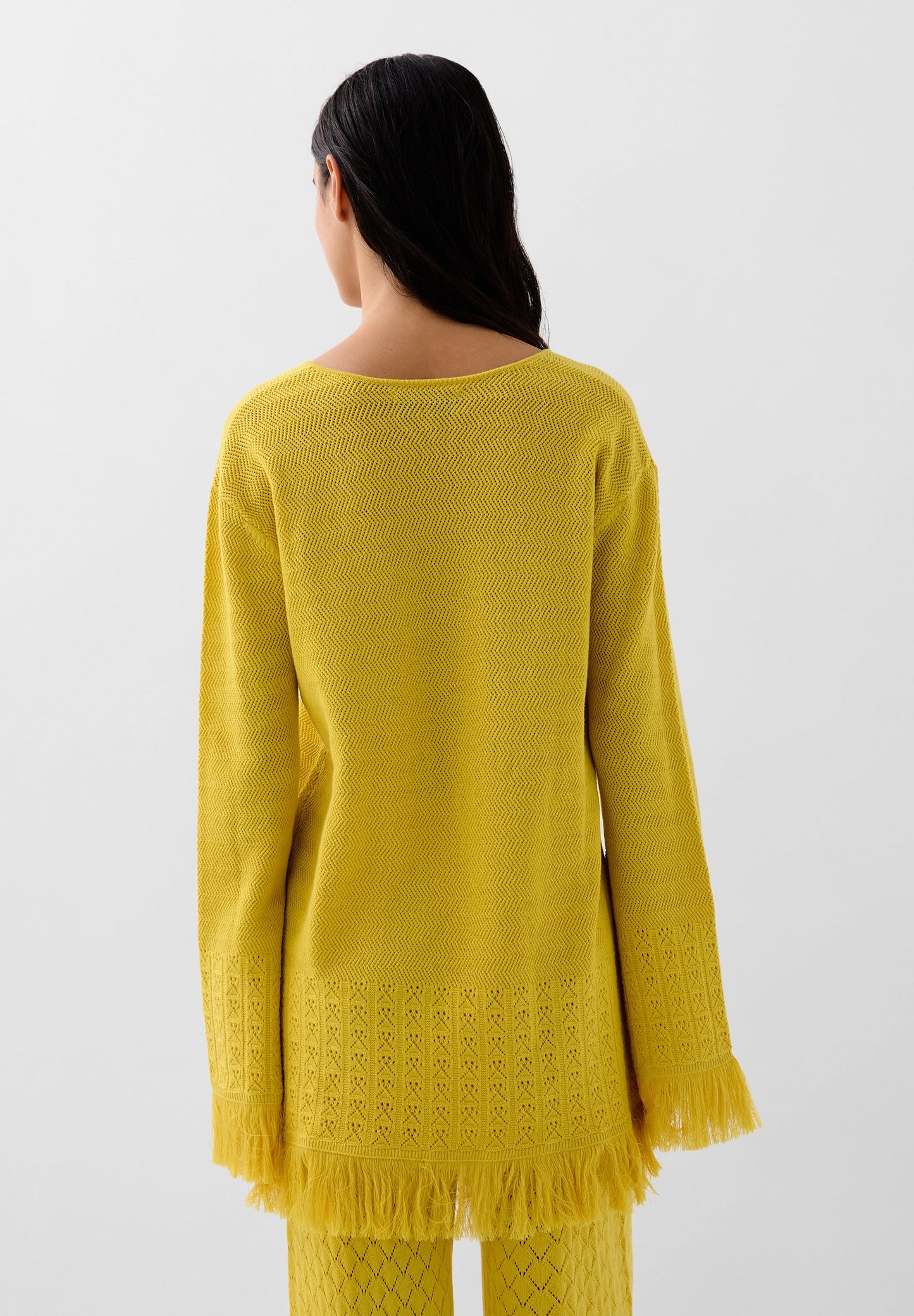 STRICKPULLOVER MIT FRANSEN