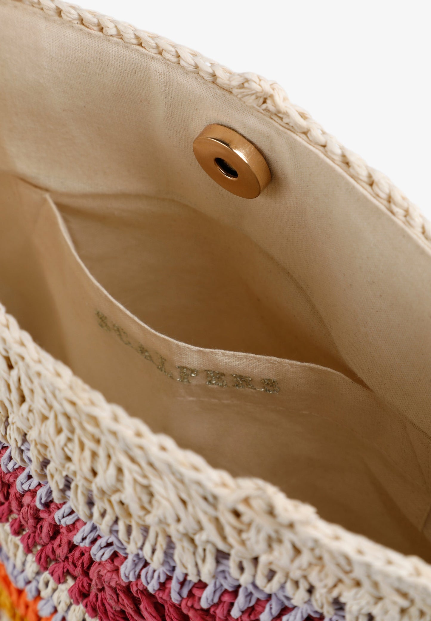 ZWEIFARBIGE BUCKET-BAG RAPHIA