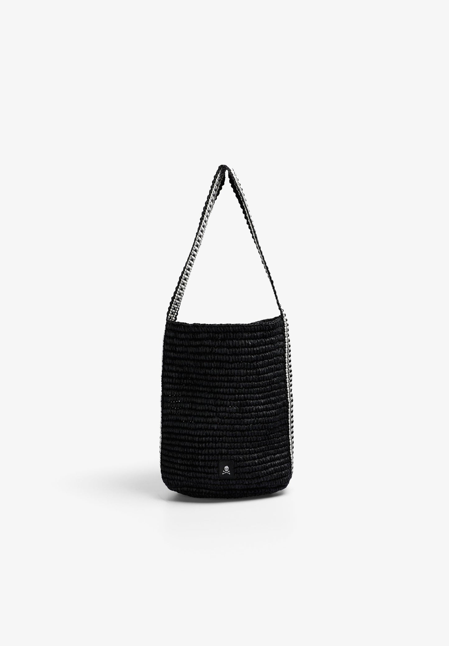 ZWEIFARBIGE BUCKET-BAG RAPHIA