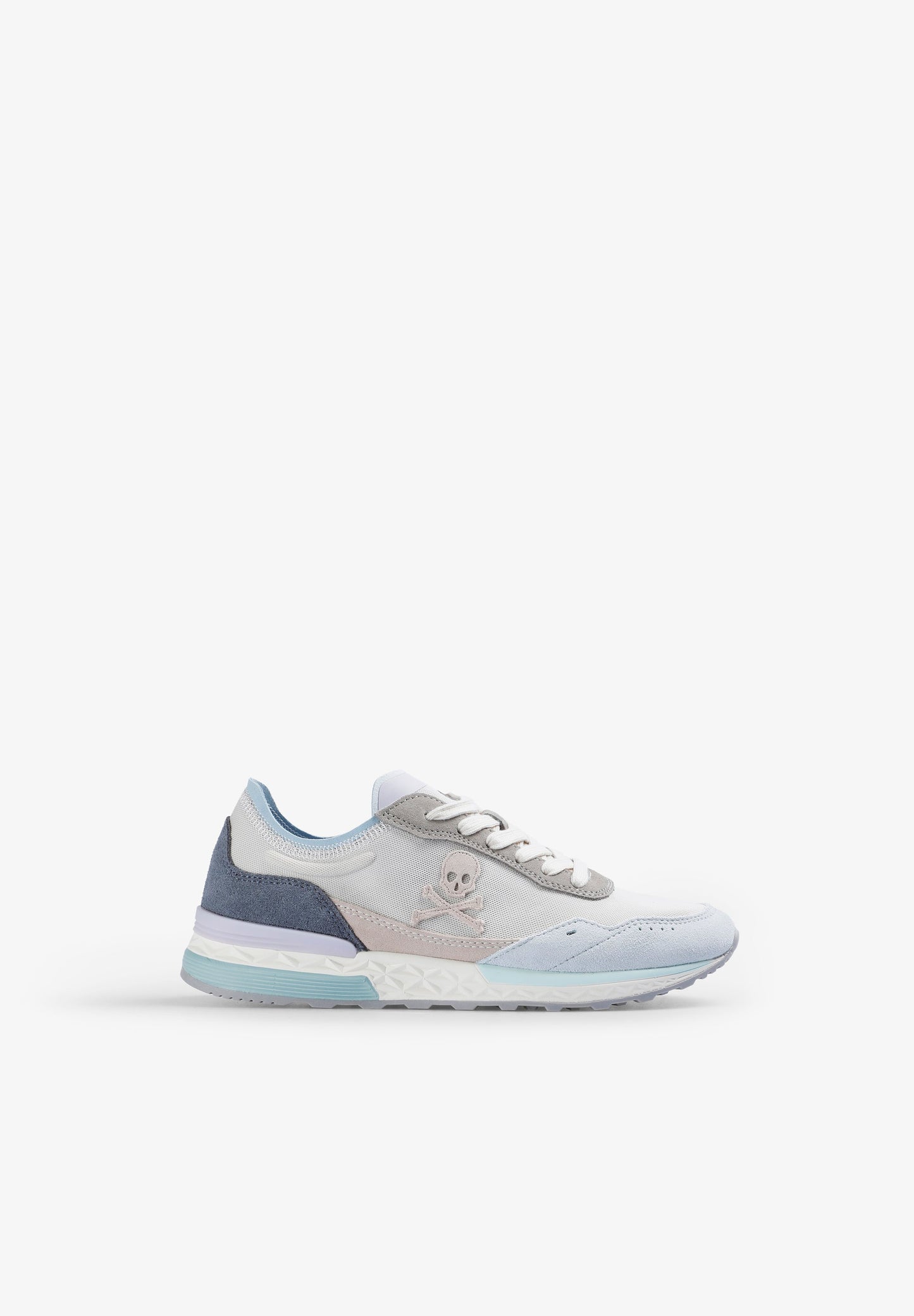 DREIFARBIGE SNEAKER AUS WILDLEDER