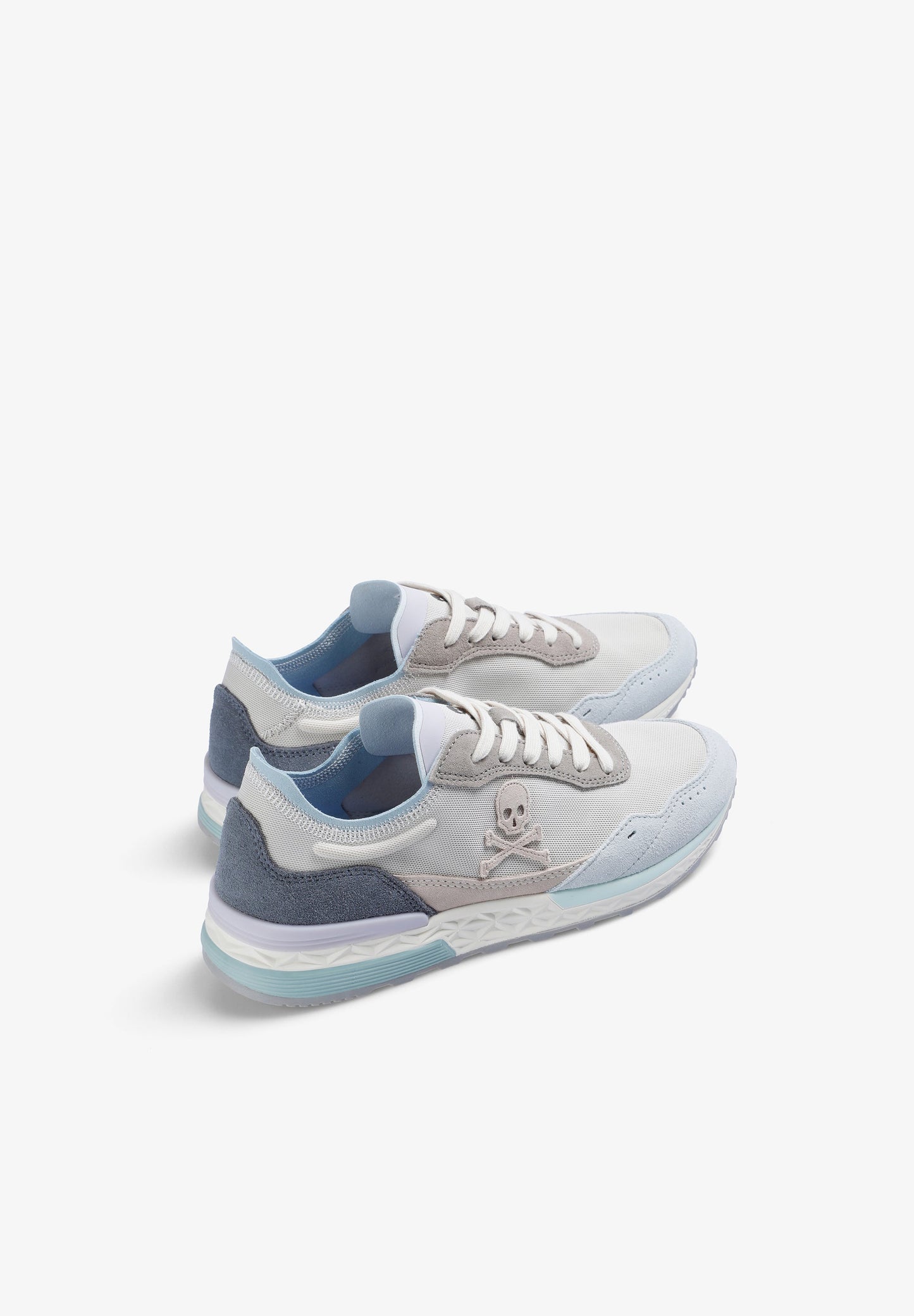 DREIFARBIGE SNEAKER AUS WILDLEDER