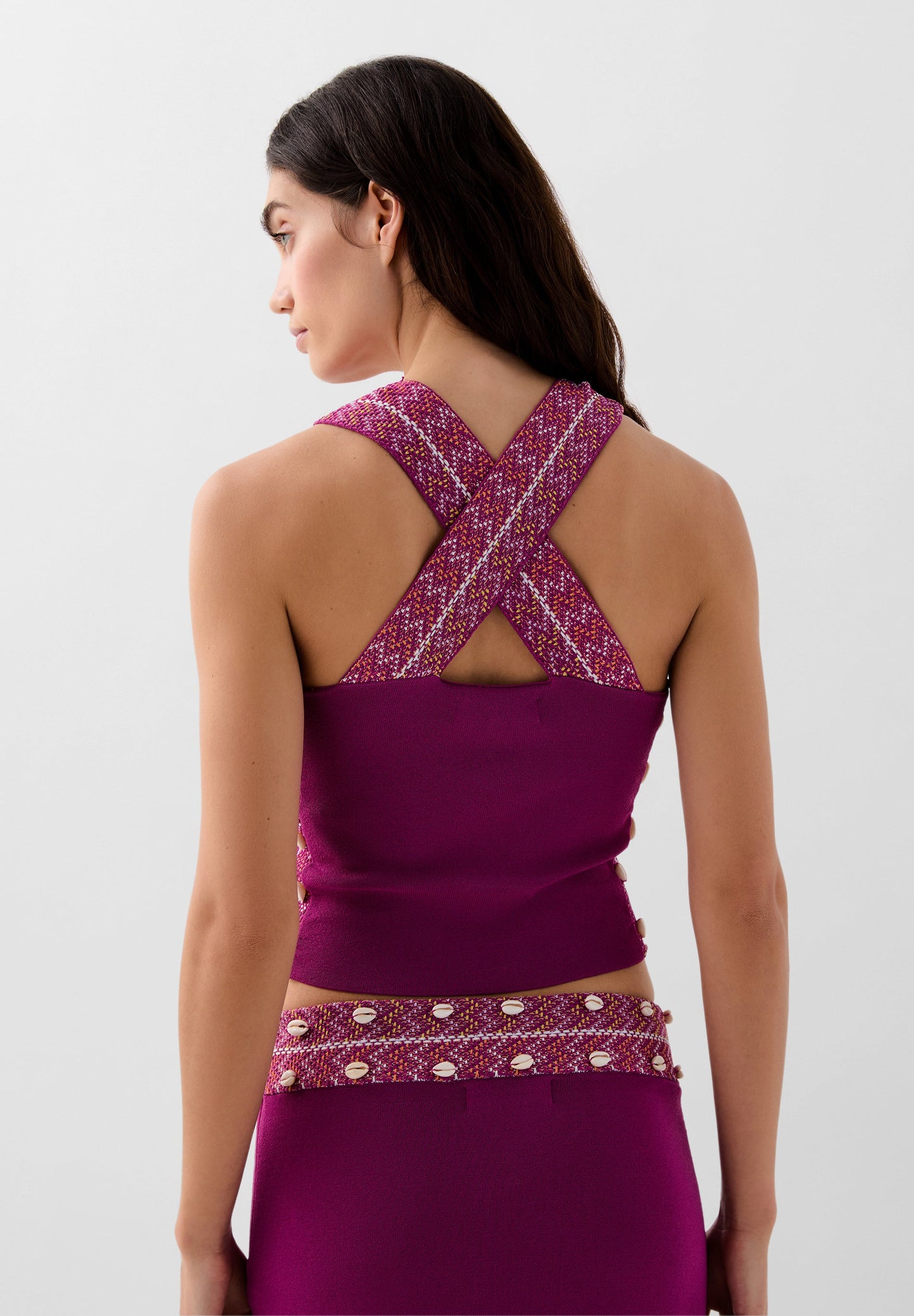 TRICOT TOP MET SCHELPDETAILS