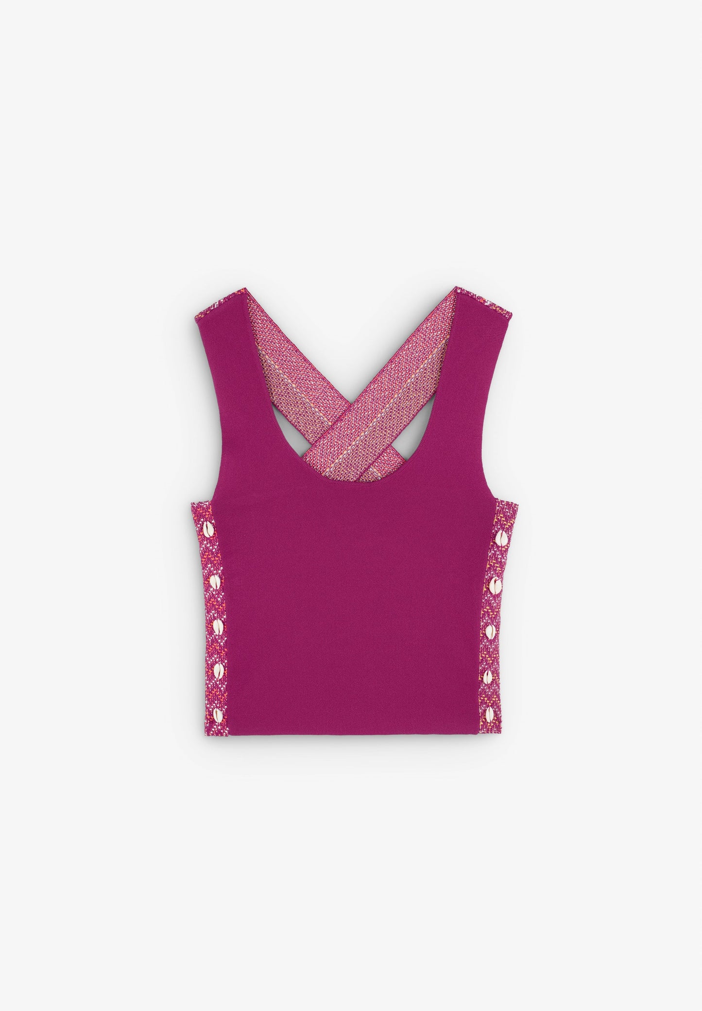 TRICOT TOP MET SCHELPDETAILS