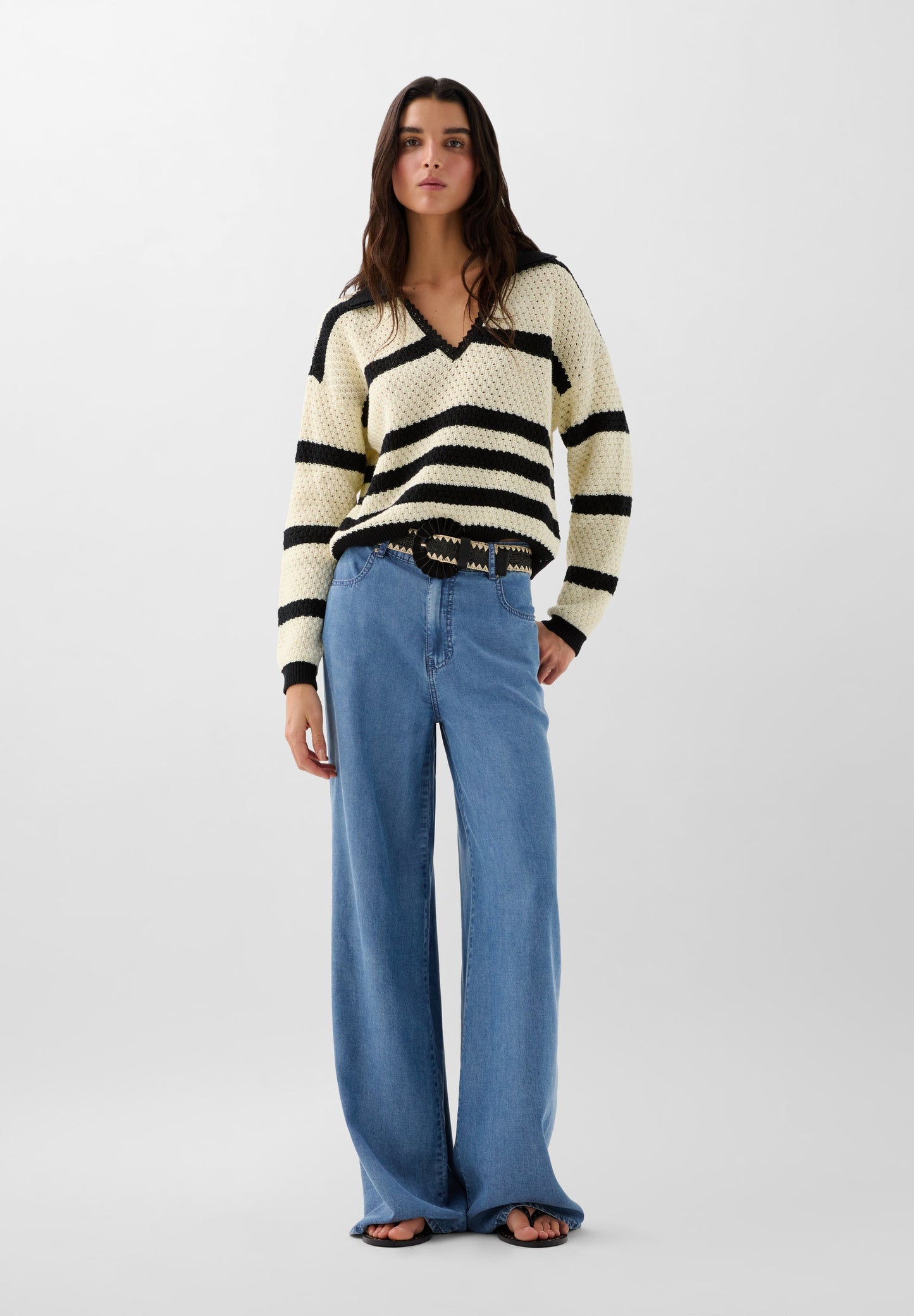 HÄKEL-PULLOVER MIT STREIFEN