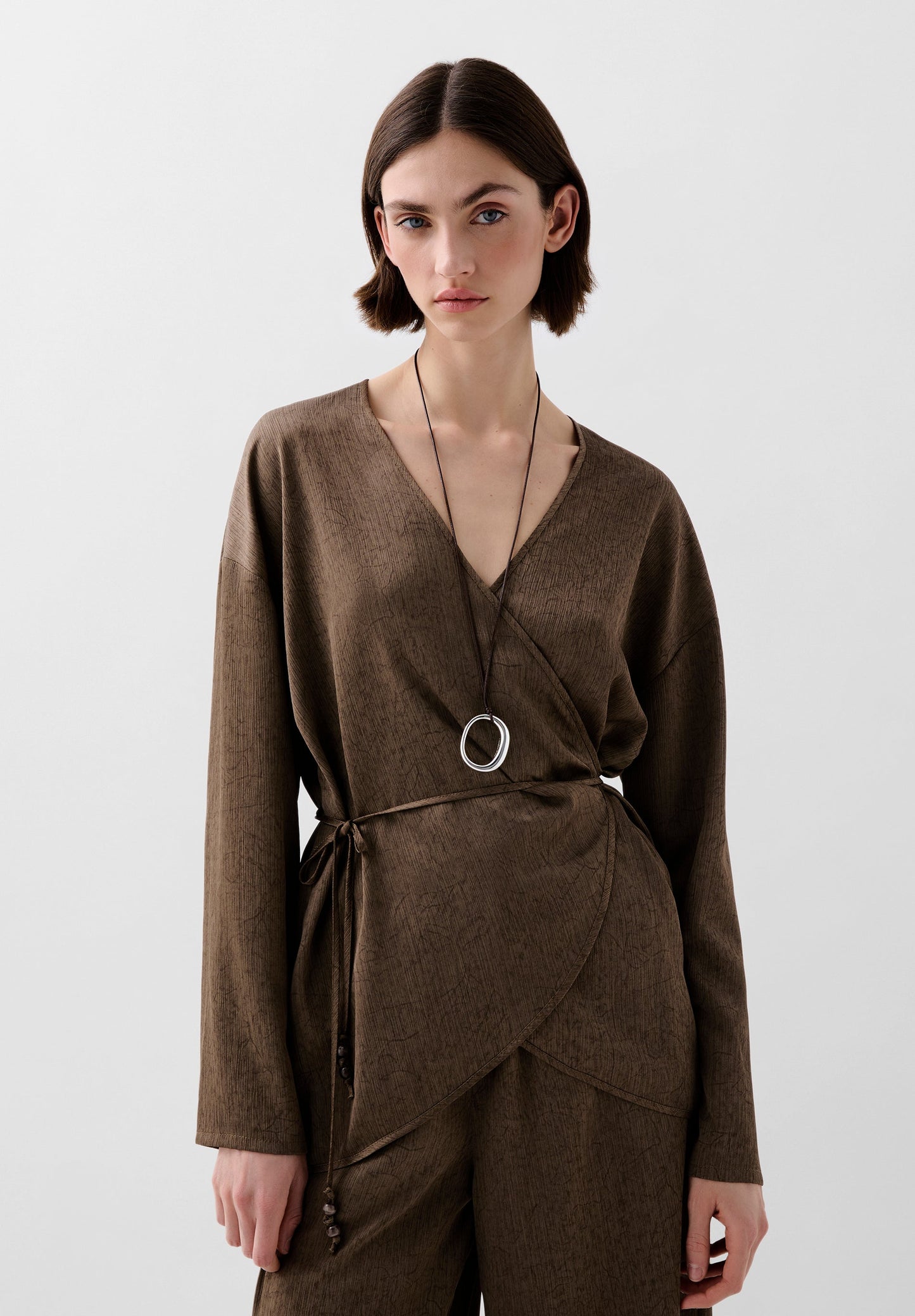 ASYMMETRISCHER KAFTAN MIT KORDELZUG