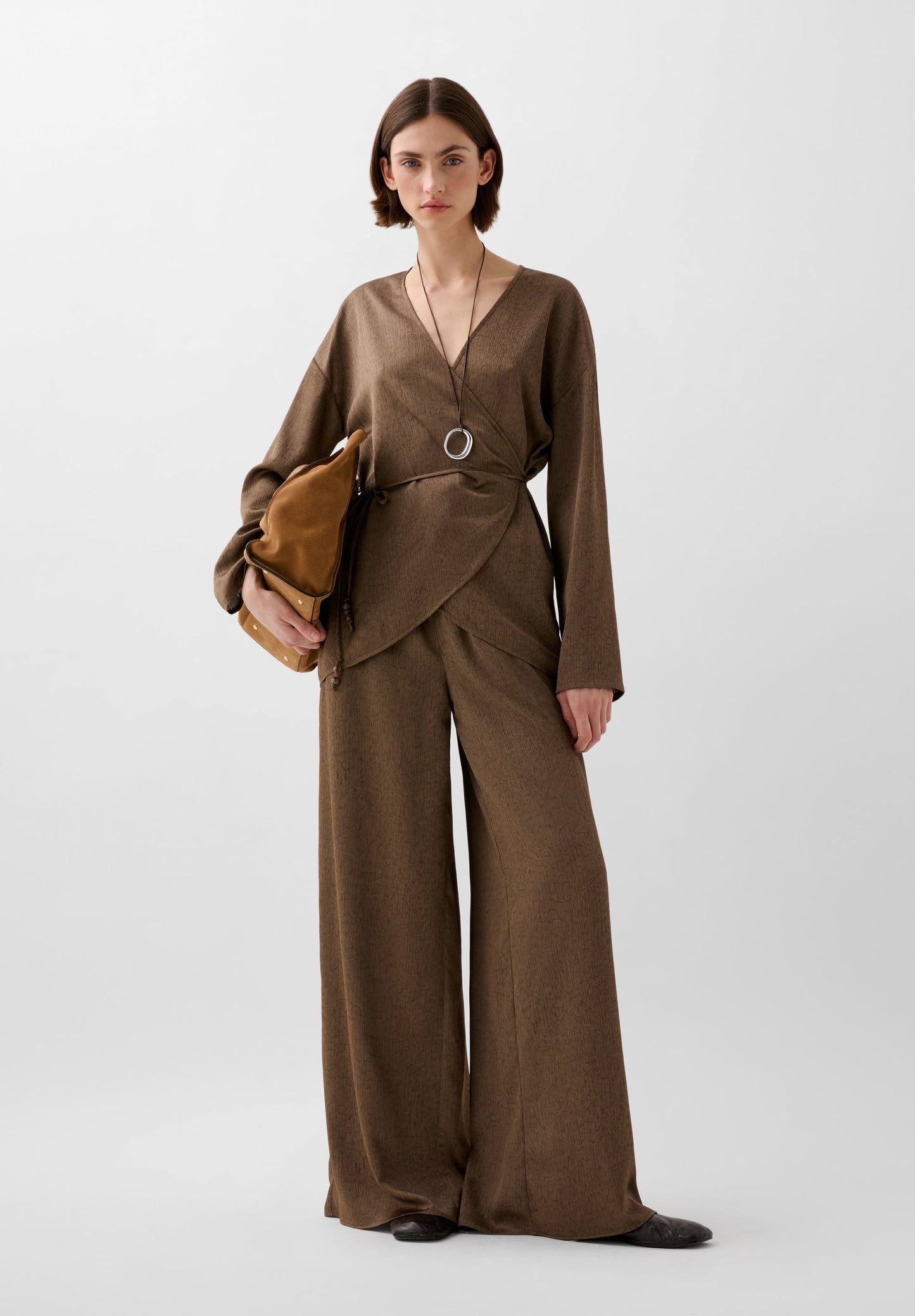 ASYMMETRISCHER KAFTAN MIT KORDELZUG