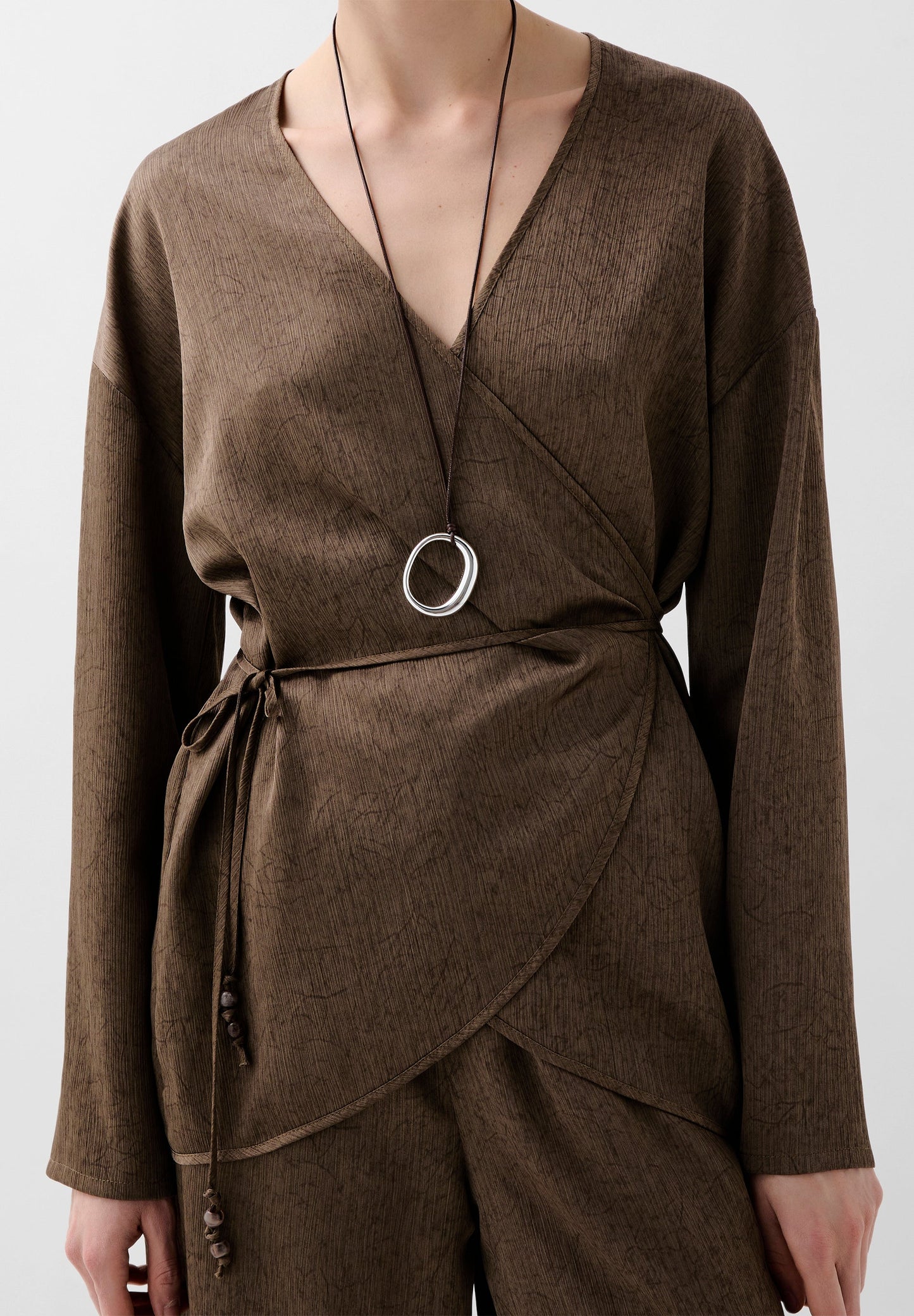 ASYMMETRISCHER KAFTAN MIT KORDELZUG