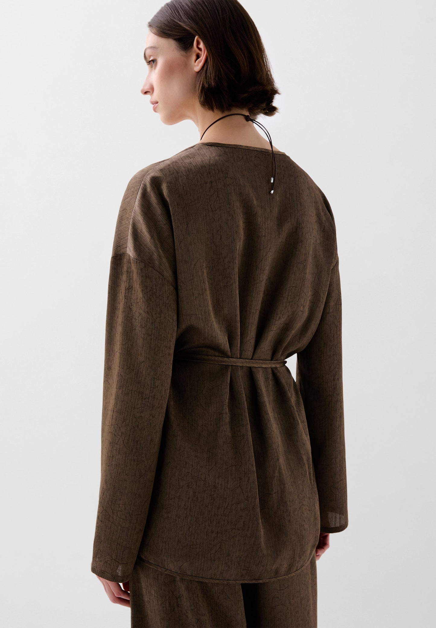 ASYMMETRISCHER KAFTAN MIT KORDELZUG