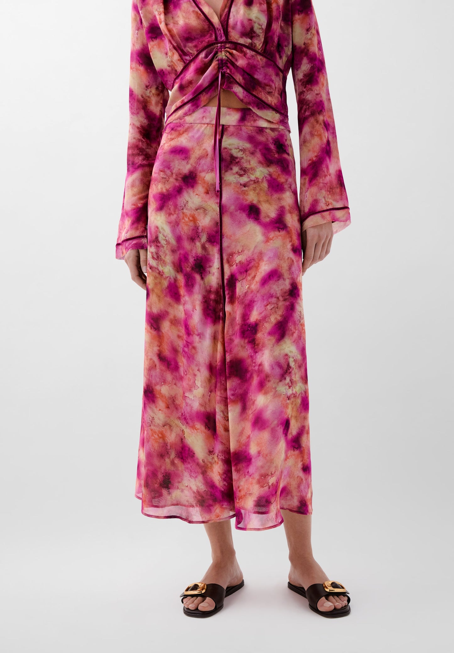 ROCK MIT TIE-DYE-PRINT