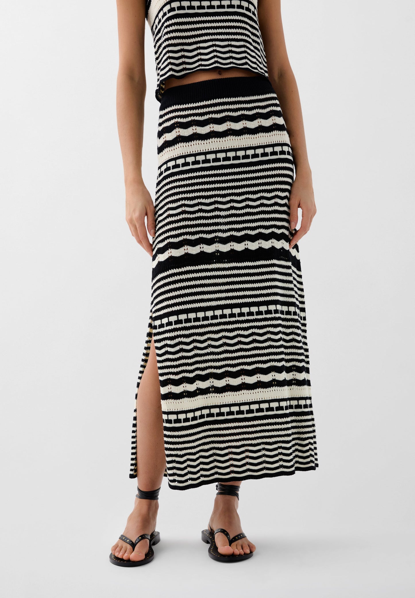 SCSTRIPES KNIT SKIRT