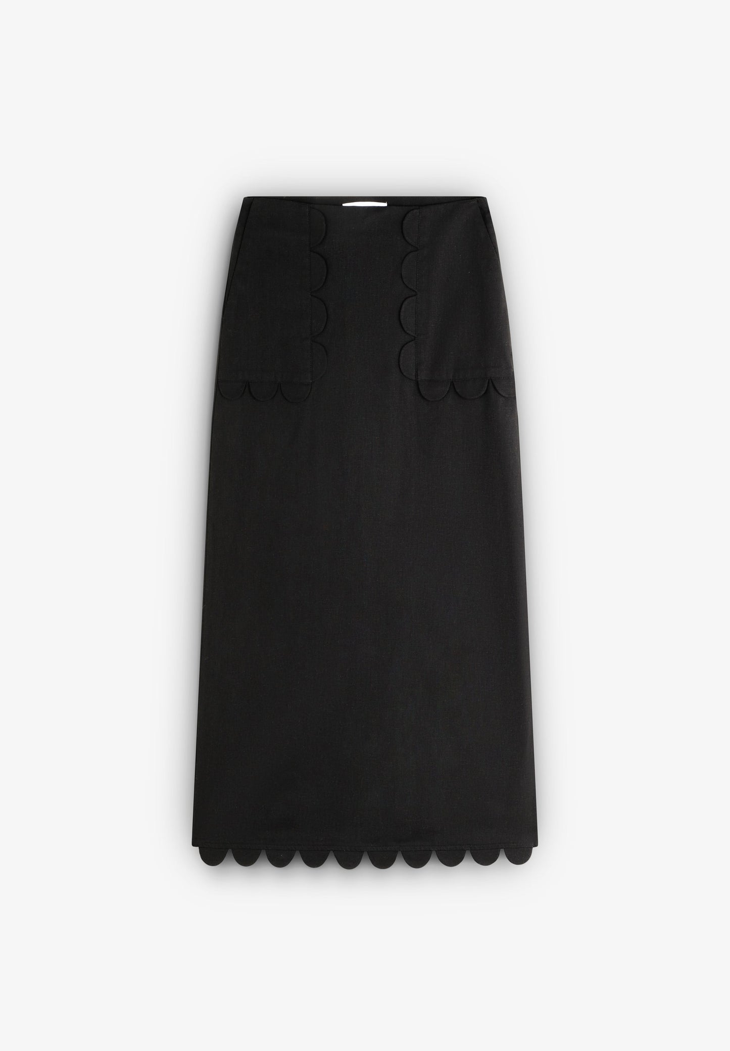 SCLINEN PLAIN MIDI SKIRT