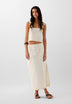 SCLINEN PLAIN MIDI SKIRT