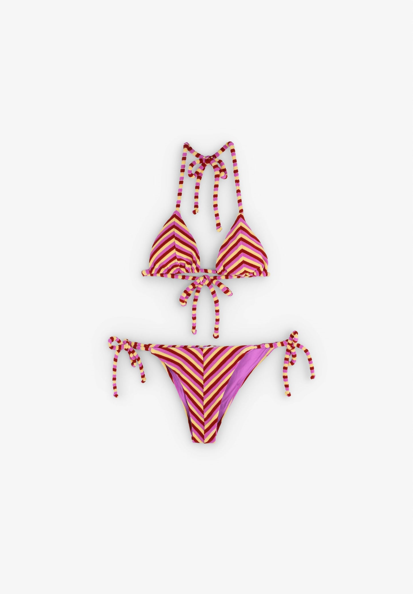 BIKINI MIT STREIFEN-PRINT