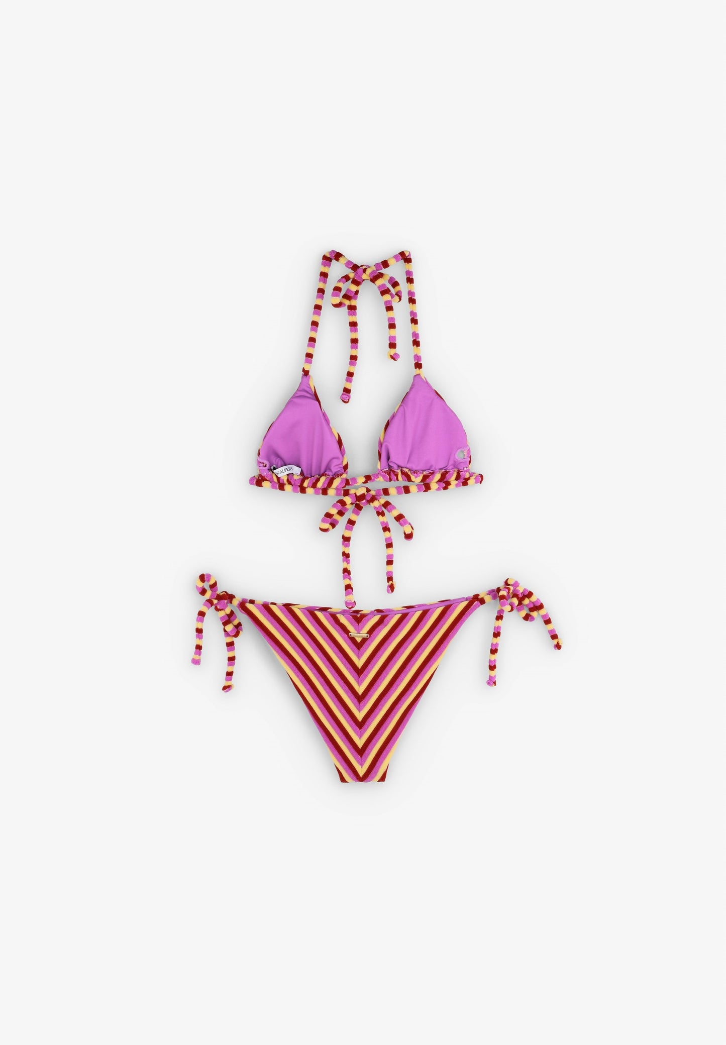 BIKINI MIT STREIFEN-PRINT