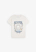T-SHIRT MIT ROCK- UND TOTENKOPF-PRINT