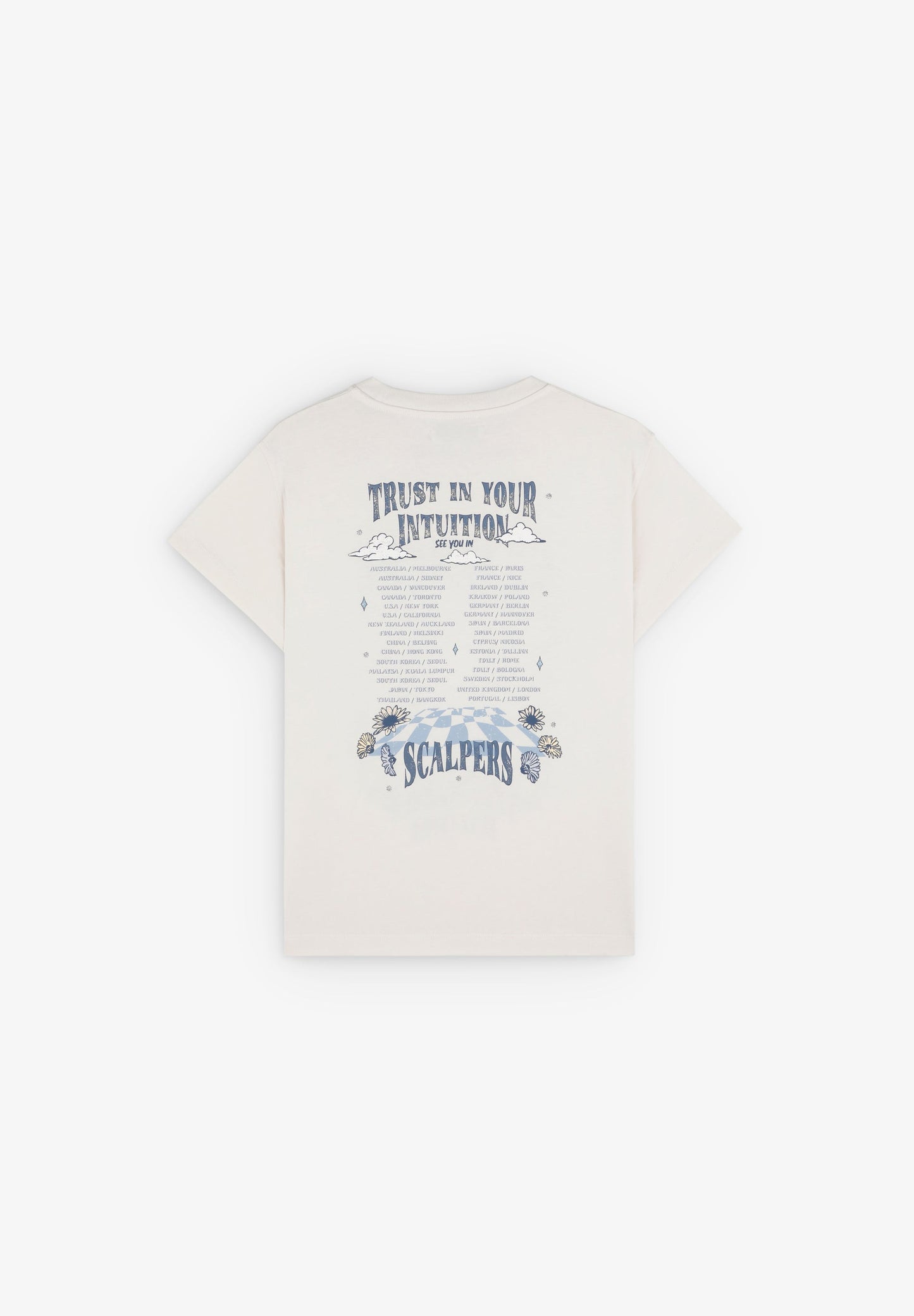 T-SHIRT MIT ROCK- UND TOTENKOPF-PRINT