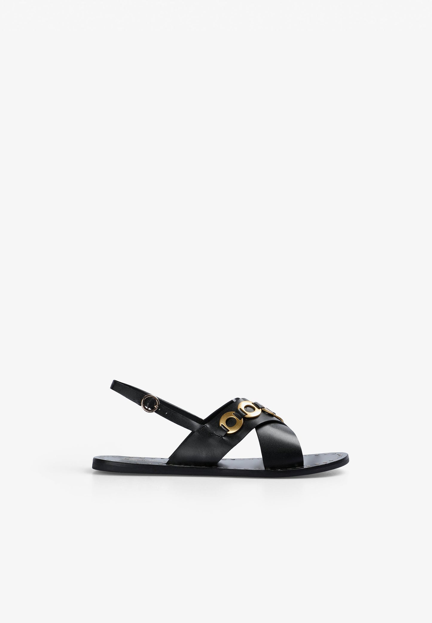 SANDALEN AUS 100% METALLIC-LEDER
