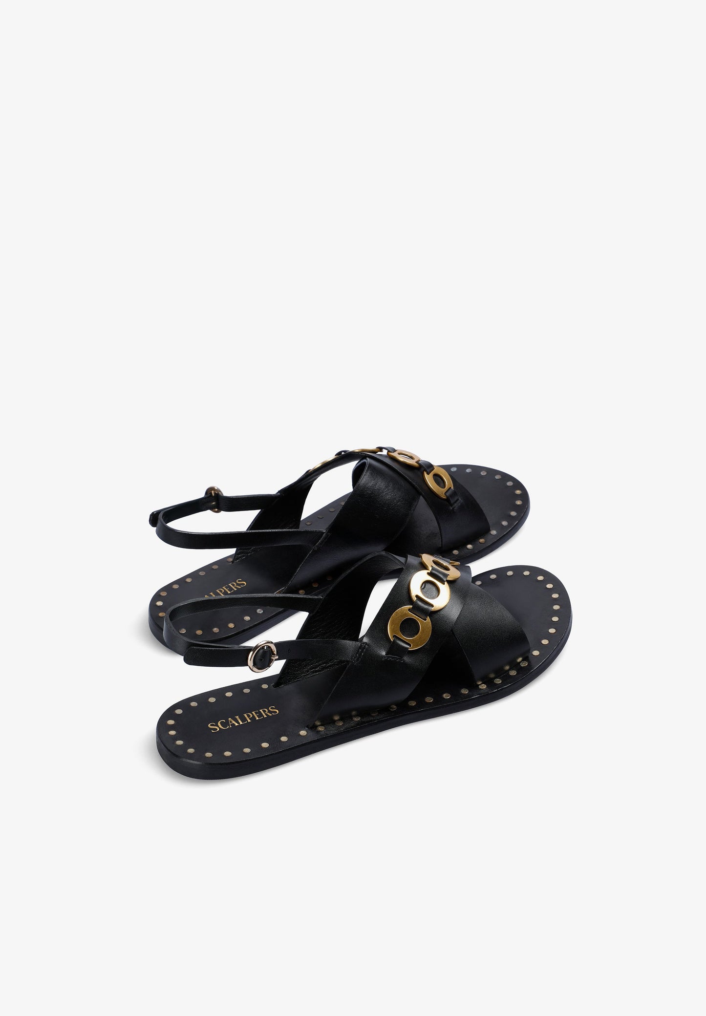 SANDALEN AUS 100% METALLIC-LEDER