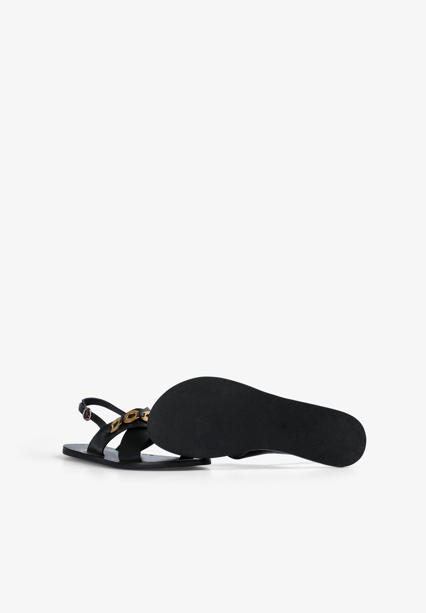 SANDALEN AUS 100% METALLIC-LEDER