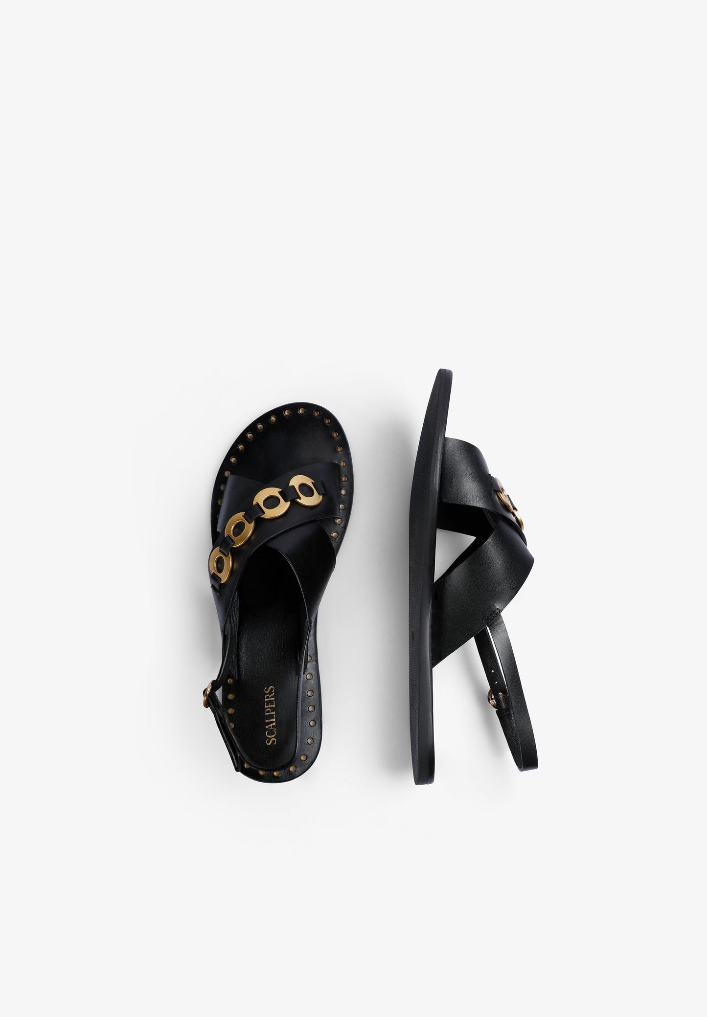 SANDALEN AUS 100% METALLIC-LEDER