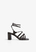 LEDERSANDALEN MIT ABSATZ