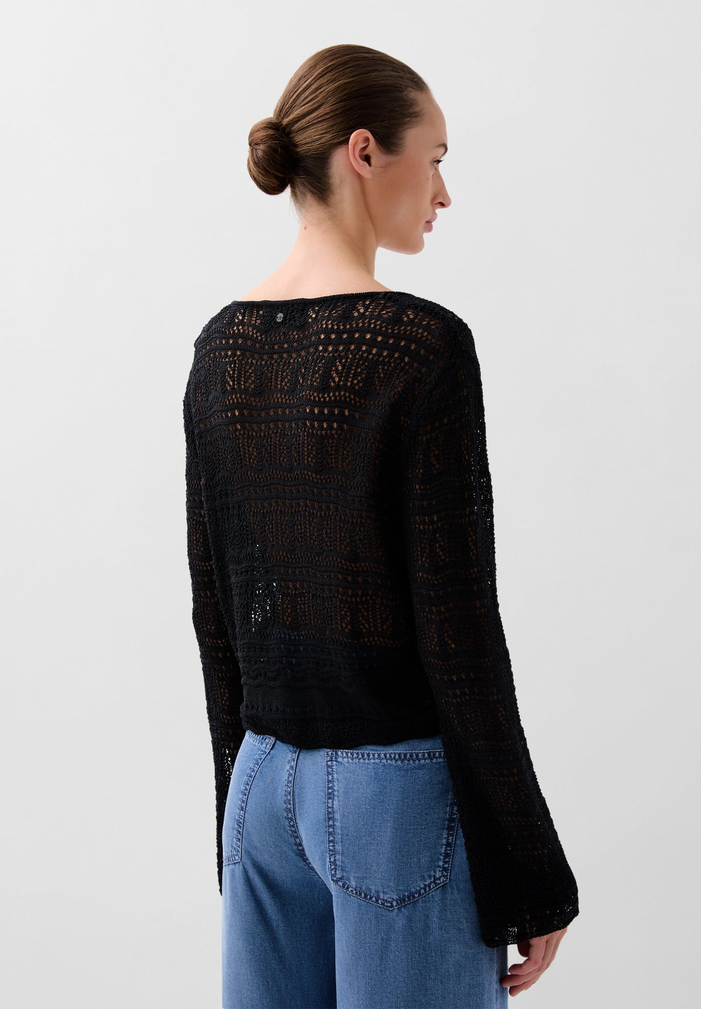 STRICKPULLOVER MIT RAFFUNG