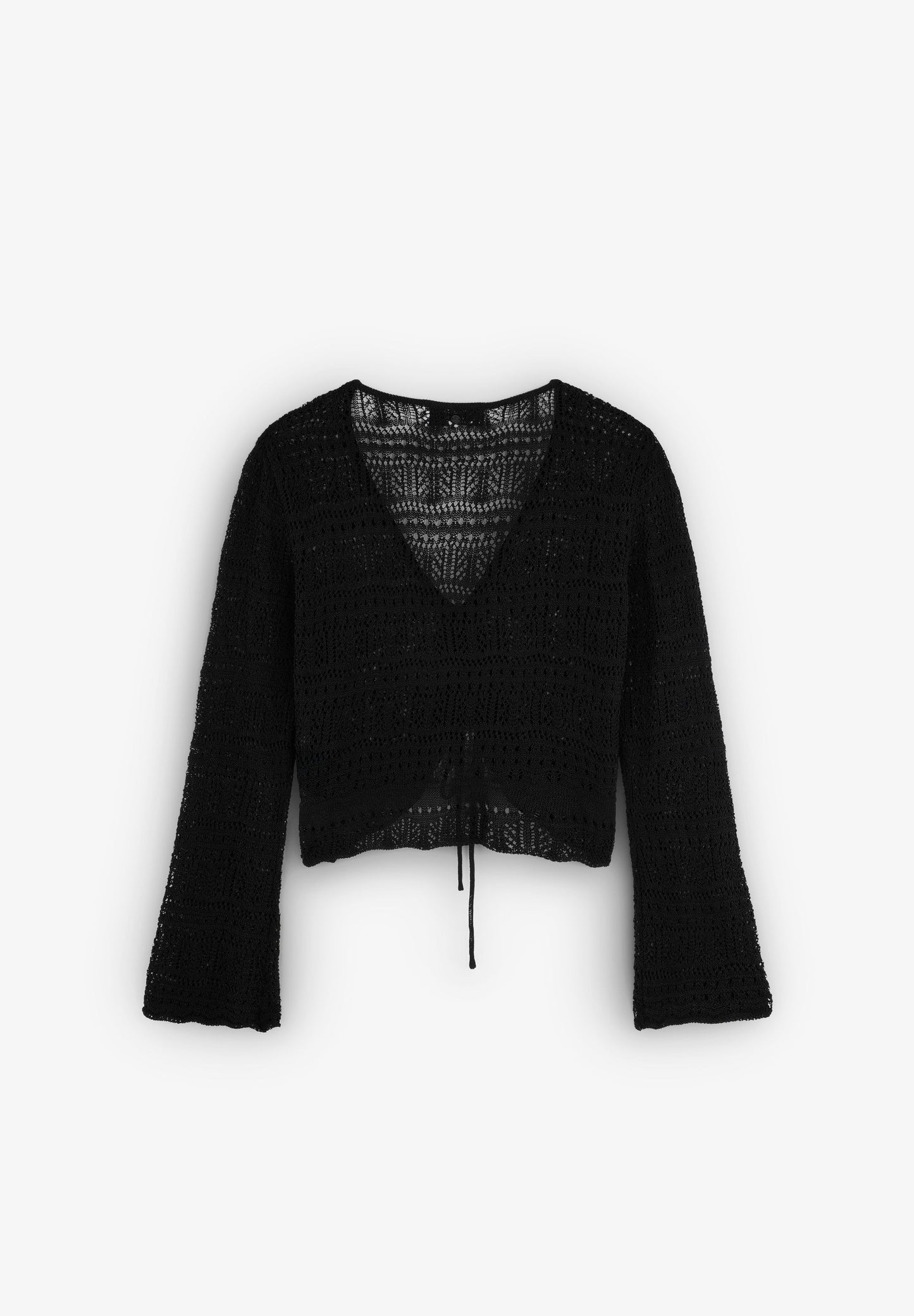STRICKPULLOVER MIT RAFFUNG