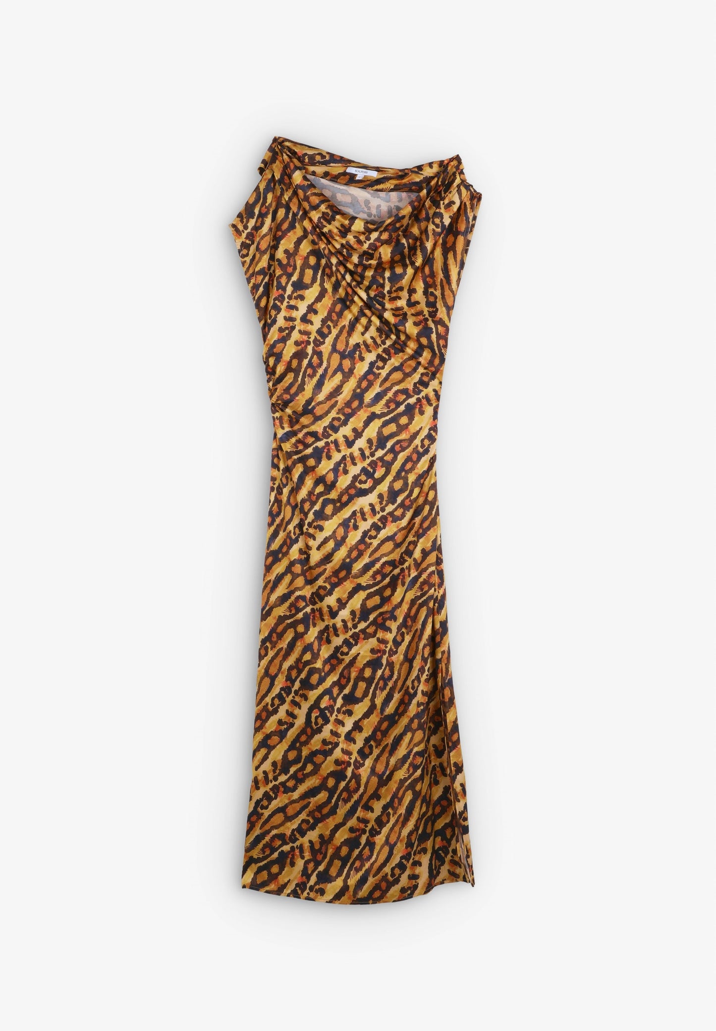 SATINIERTES KLEID MIT ANIMALPRINT