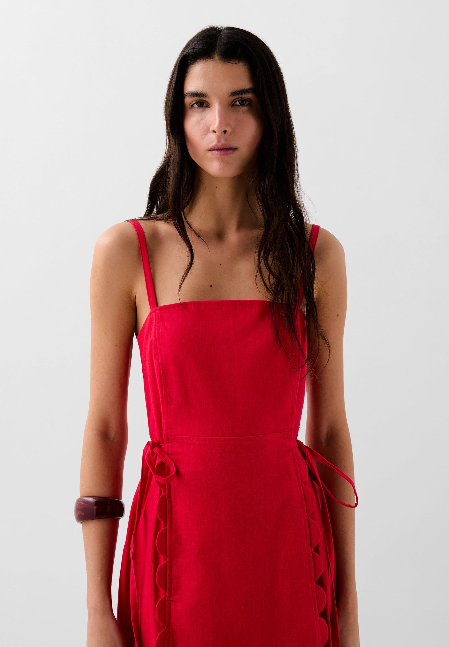 SCLINEN SCALLOP DRESS