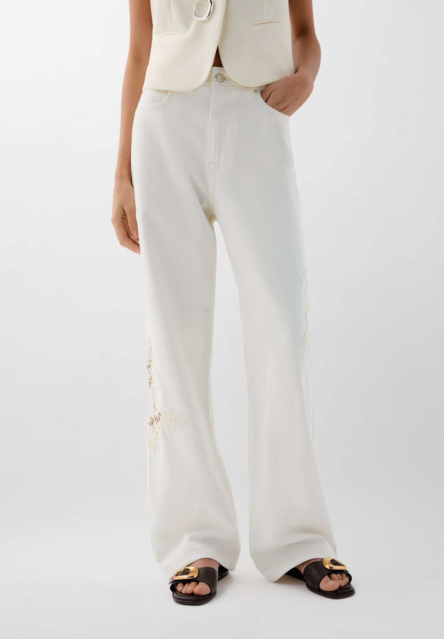 SCGUIPOUR PATCH DENIM PANT